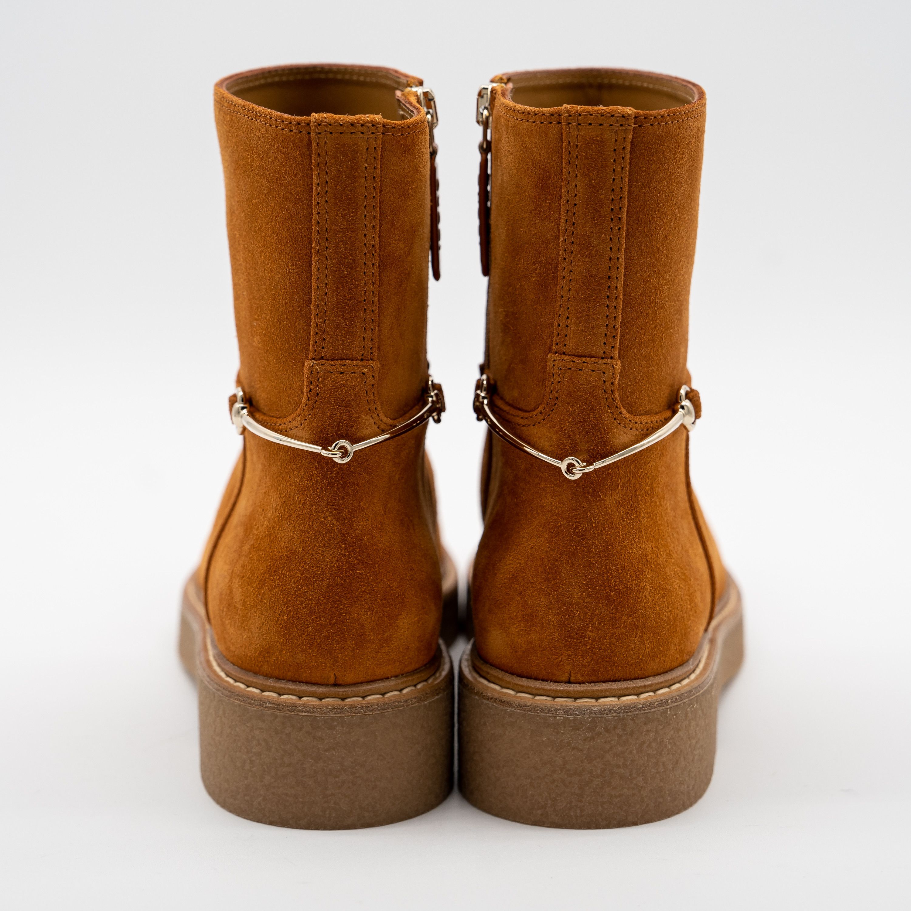Gucci 40G Gucci Slim Horsebit Brown Suede Ankle Boots Booties Size US 10 / IT 40 - 5 Thumbnail