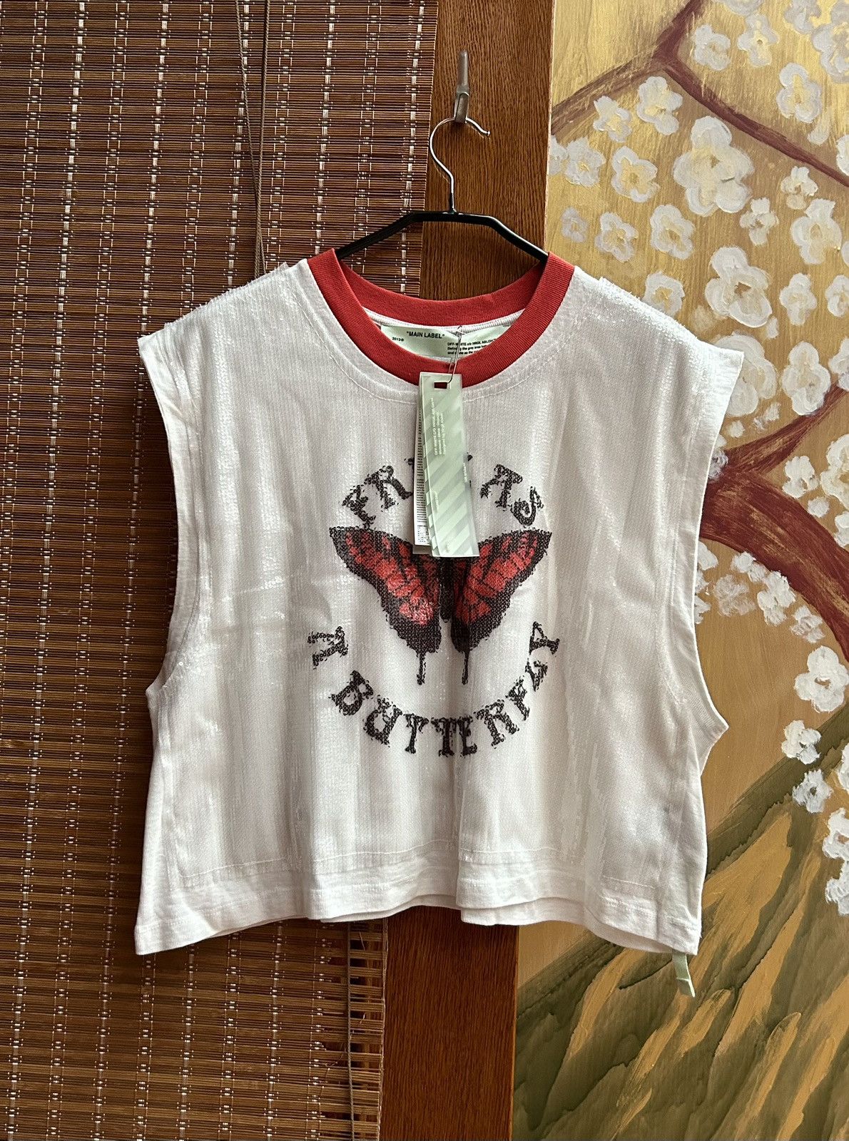 Off-White × Virgil Abloh Off-White by Virgil Abloh Sequins Butterfly Gym Tank Top Size M / US 6-8 / IT 42-44 - 1 Thumbnail