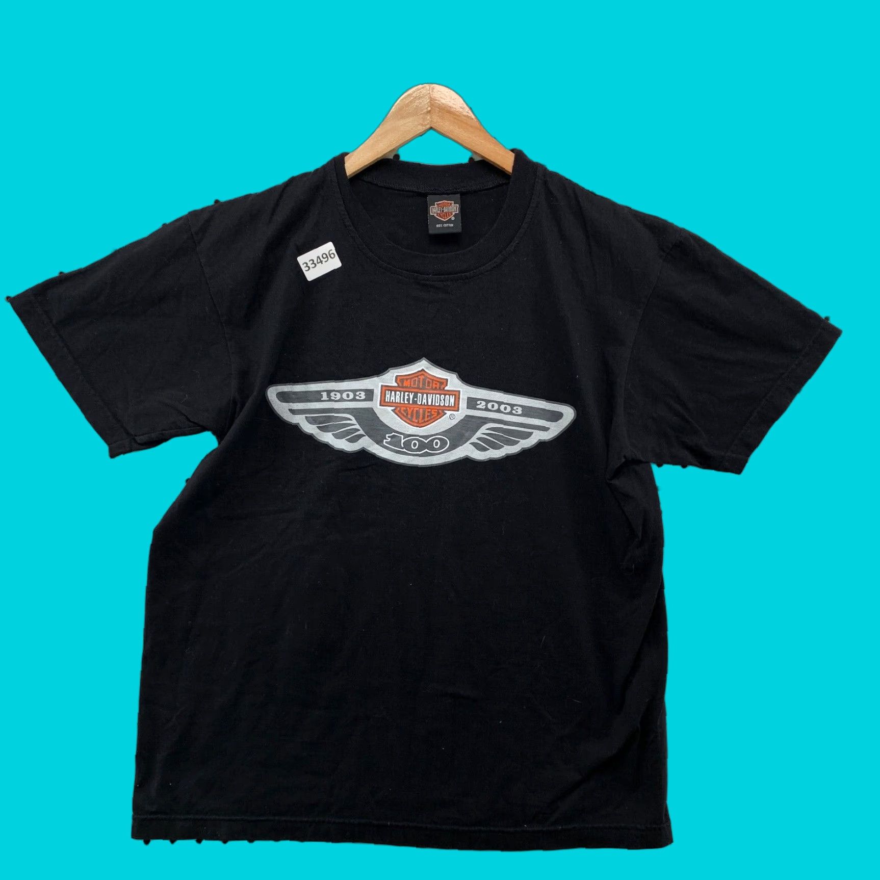 Harley Davidson VINTAGE Harley-Davidson Shirt Mens M Black Motorcycle 90s Rider Society Thailand 20.5x26.5 Size US M / EU 48-50 / 2 - 1 Thumbnail