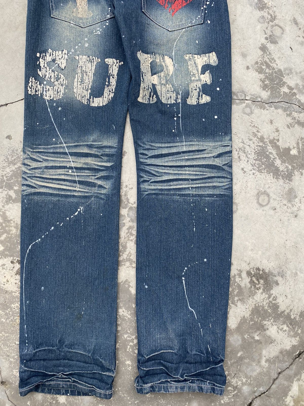 Japanese Brand × Jungles × Vintage Vintage Jungle Storm Patch Denim Jeans Slim fit Size US 34 / EU 50 - 14 Thumbnail
