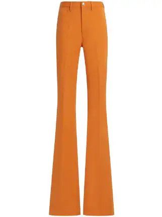 image of Marni O1W1Db10524 High Waist Flared Trousers In Orange, Women's (Size 30)