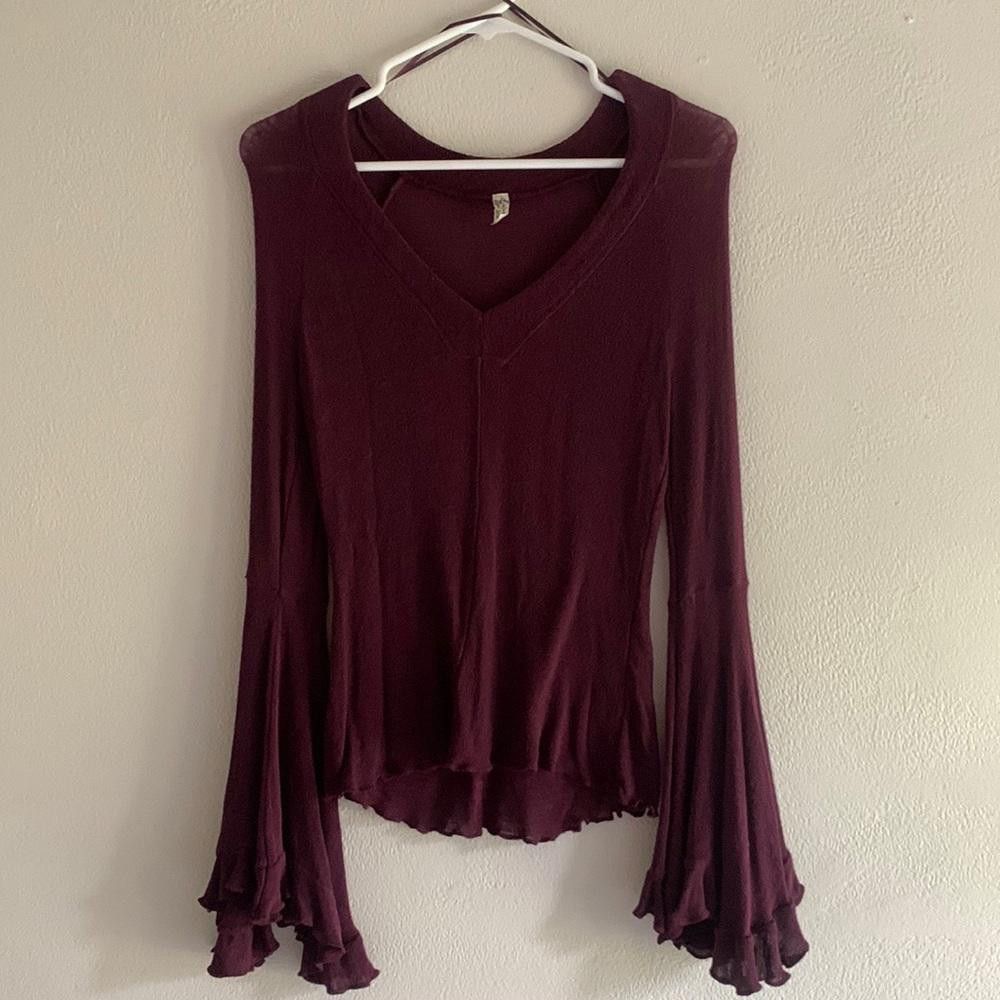Free People Free People Y2K Flared Bell Sleeve Top Size M / US 6-8 / IT 42-44 - 6 Thumbnail