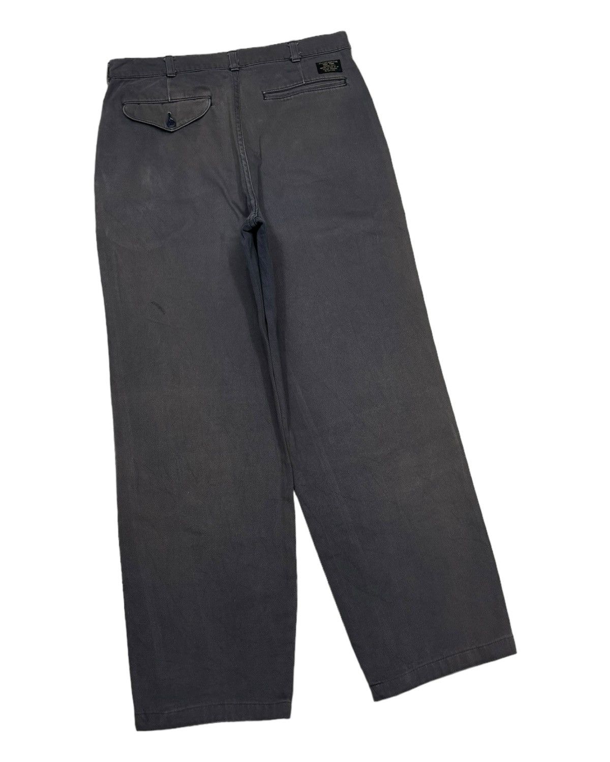 Japanese Brand MILITARY ARMY TYPE WEST POINT WIDE FADED TROUSER PANTS Size US 32 / EU 48 - 4 Thumbnail