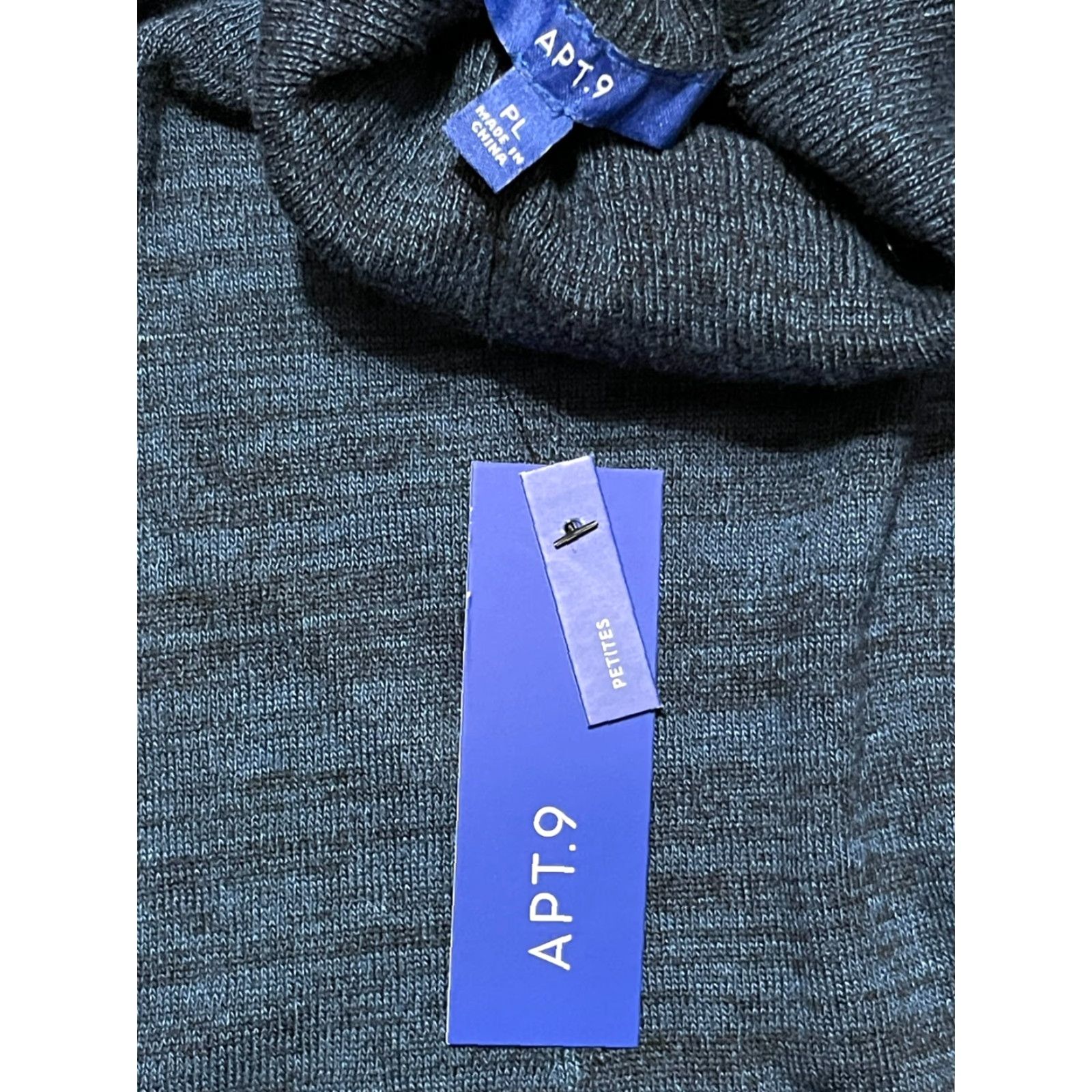 Apt. 9 Apt. 9 Dress Women Petite Large Blue Turtleneck Long Sleeve Knee Length NWT Solid Free Return Size L / US 10 / IT 46 - 7 Thumbnail