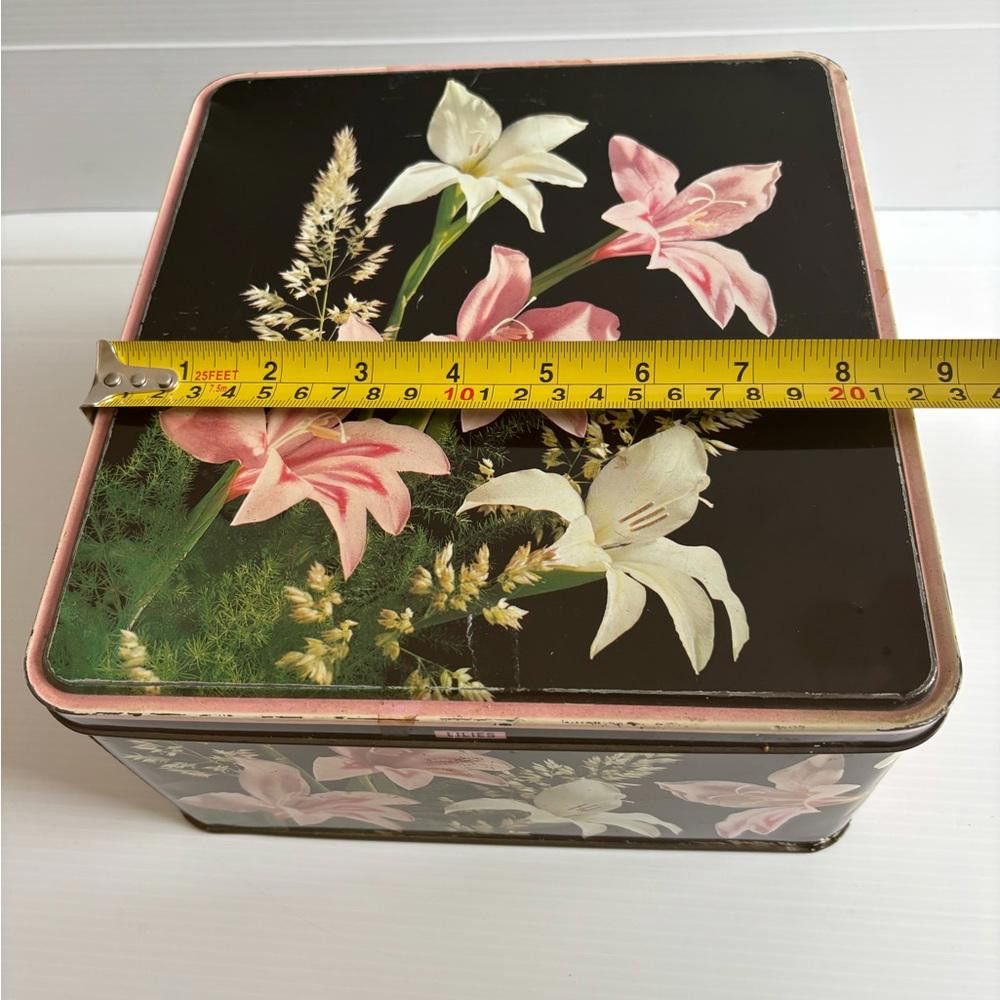 Designer Vintage square bi flower tin pink and black Size ONE SIZE - 5 Thumbnail