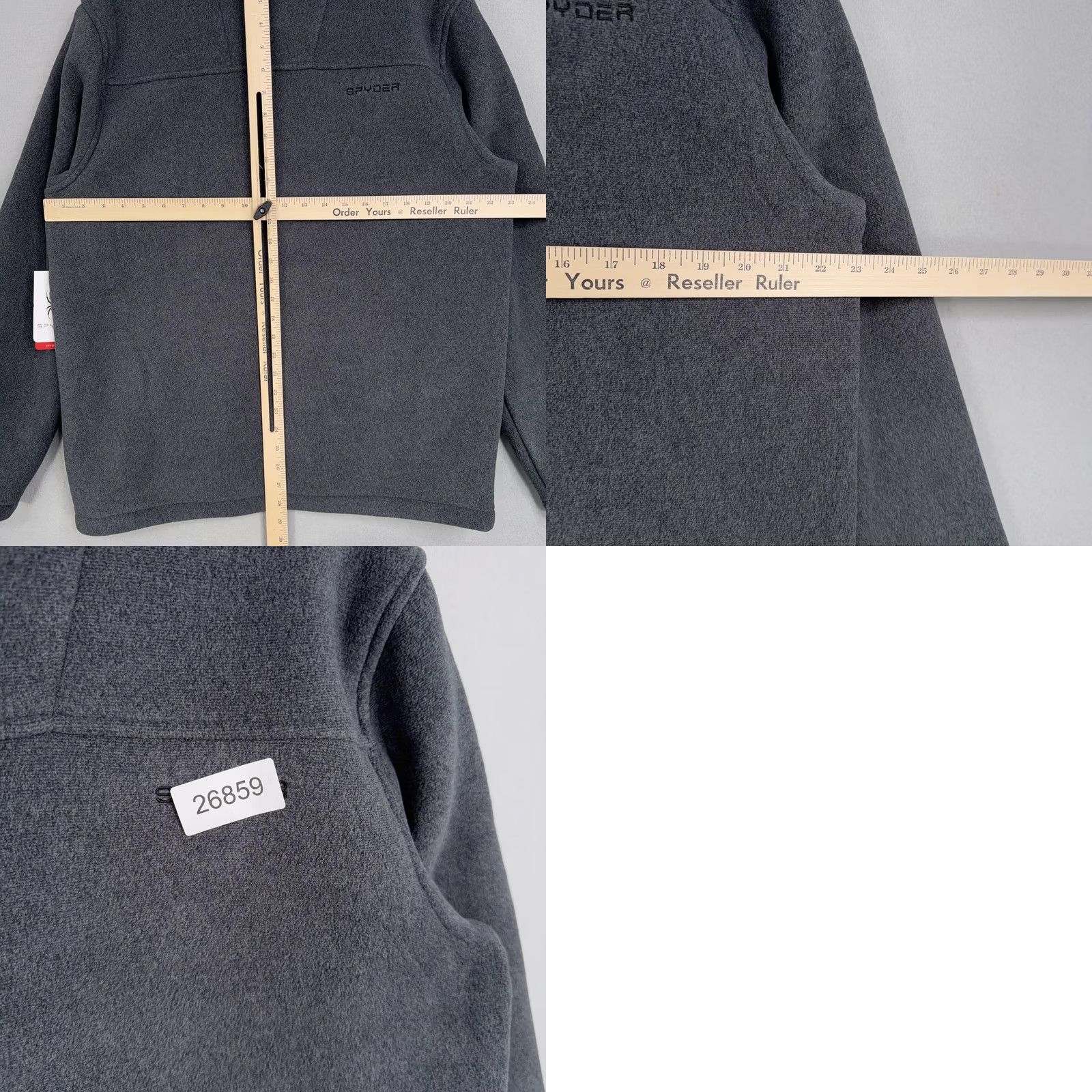 Spyder Spyder Mens Large Fleece Full Zip Stand-Up Collar Jacket Outdoor NWT Gray Regular Fit Pockets Size US L / EU 52-54 / 3 - 8 Thumbnail