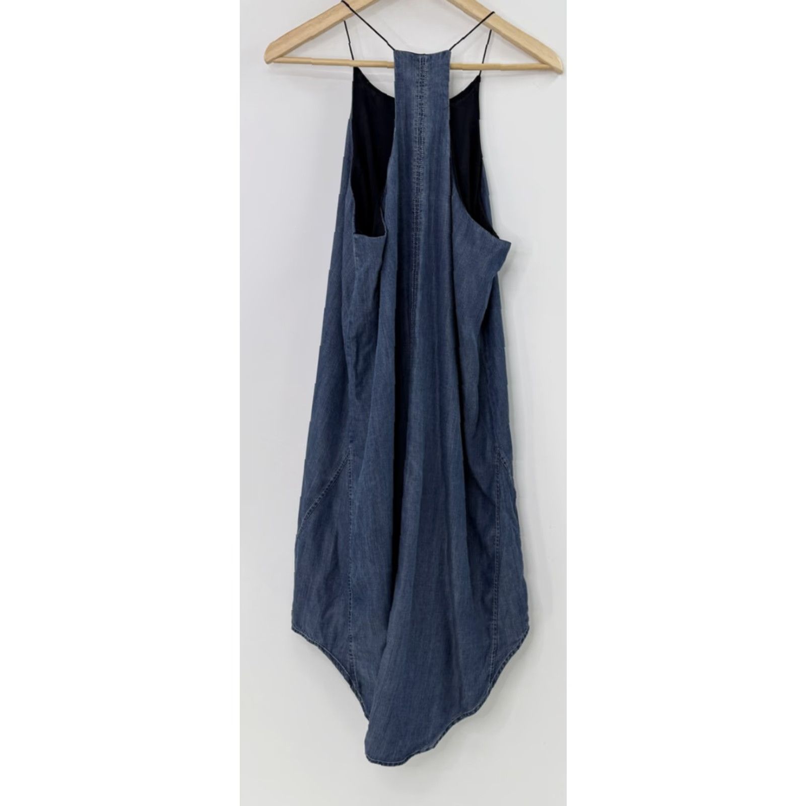 Vintage Standards & Practices Blue Chambray Sleeveless High Low Hem Dress M Womens Size M / US 6-8 / IT 42-44 - 2 Thumbnail