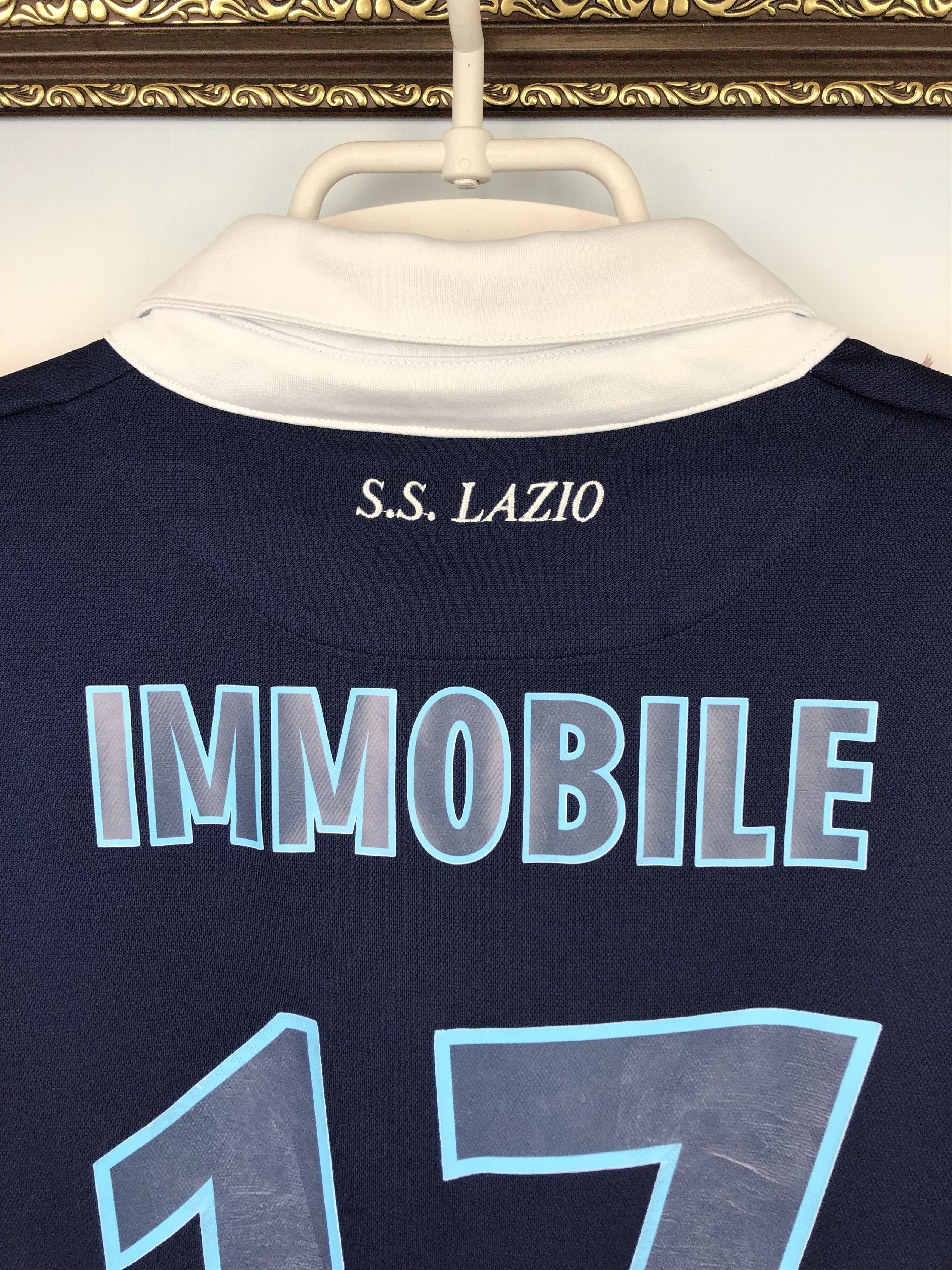 Macron Lazio football shirt 2016 Soccer #17 Immobile Jersey Maglia Size US XL / EU 56 / 4 - 12 Thumbnail