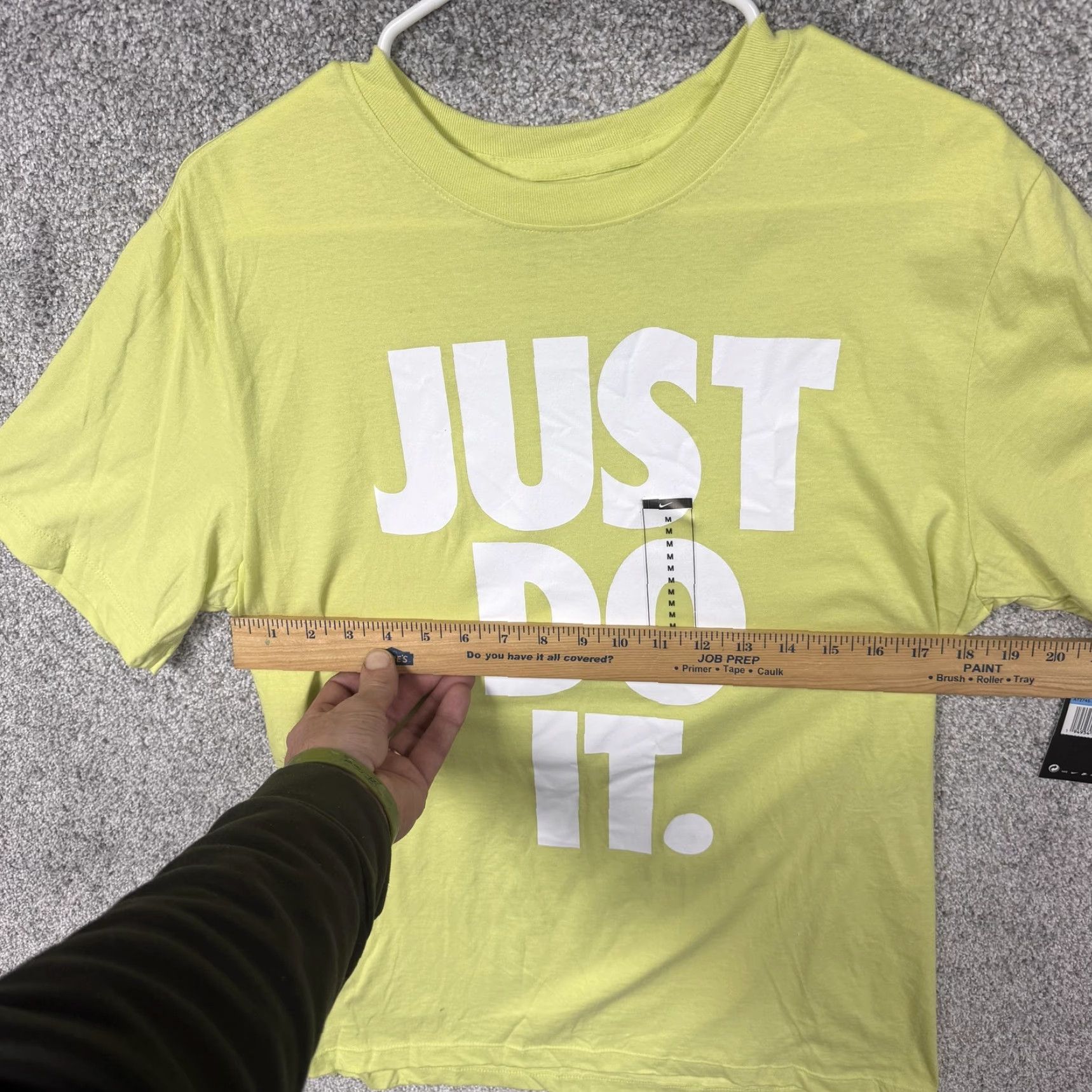 Nike Nike Shirt Mens Medium Lime Green Just Do It The Nike Tee Cotton AT2745-352 Size US M / EU 48-50 / 2 - 4 Thumbnail