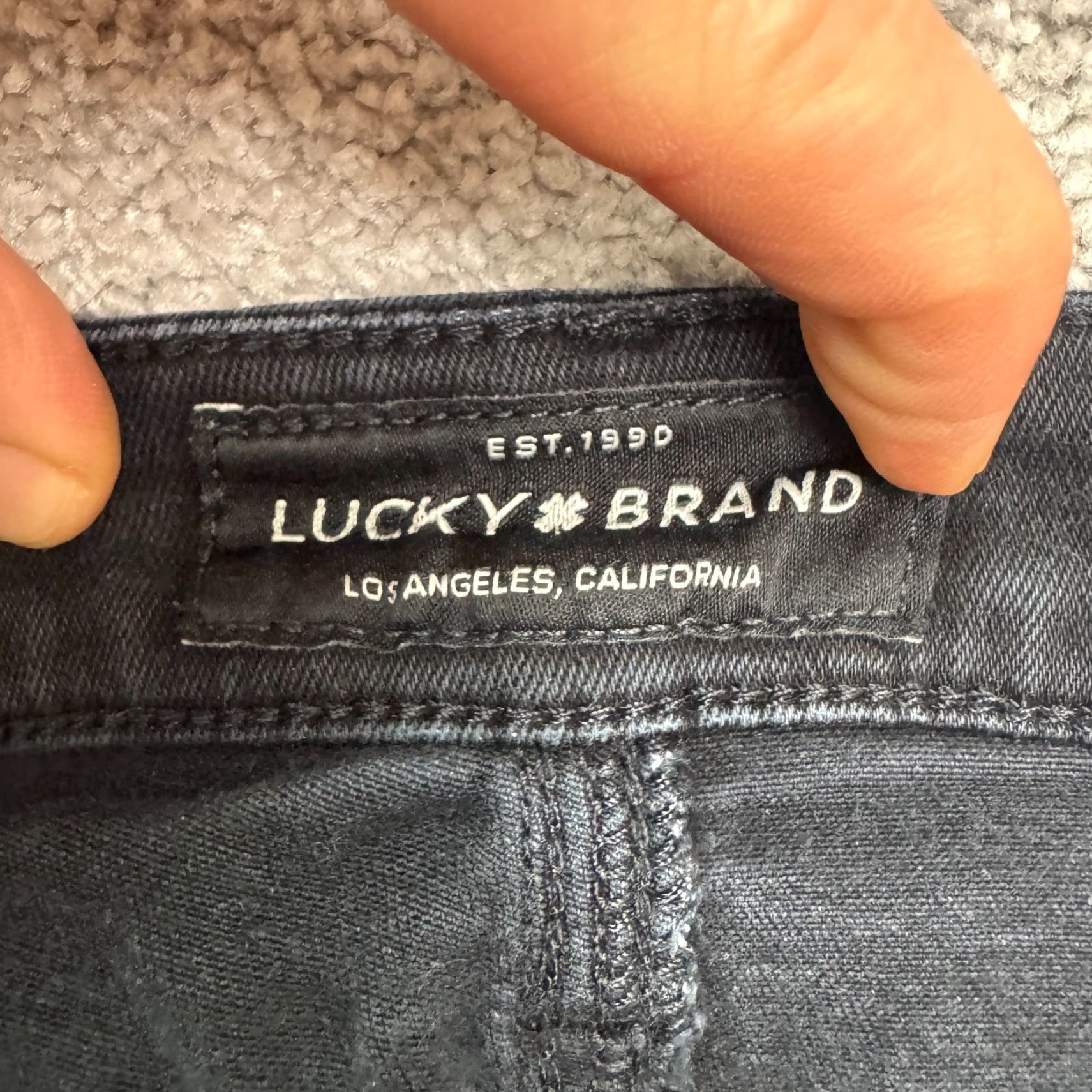 Lucky Brand VINTAGE Lucky Brand Windwill AVA Skinny Denim Jeans Womens 12 High Rise Black 31x28 Size 34" / US 12 / IT 48 - 6 Thumbnail