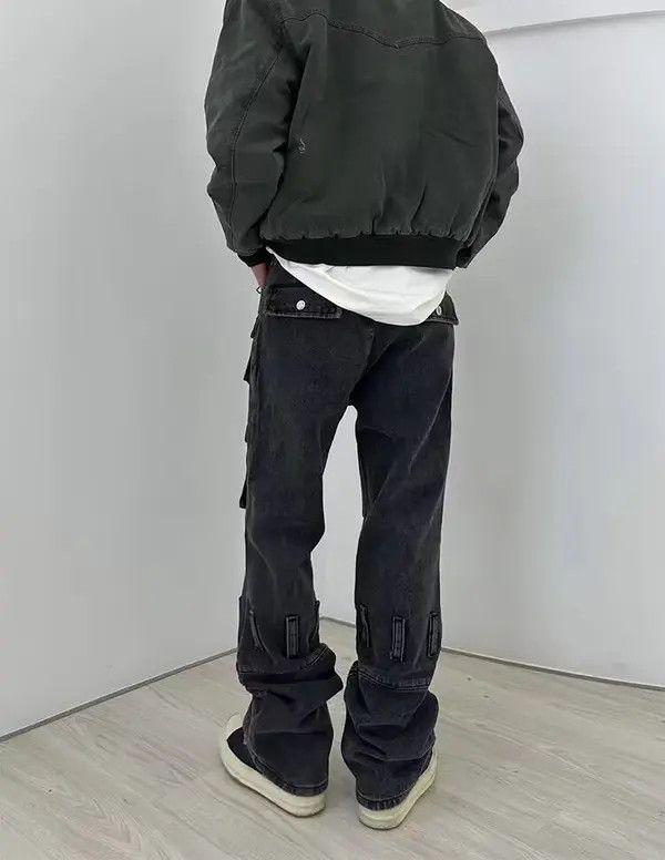 VIBE Vintage studded multi-pocket washed rare jeans Size US 34 / EU 50 - 3 Thumbnail