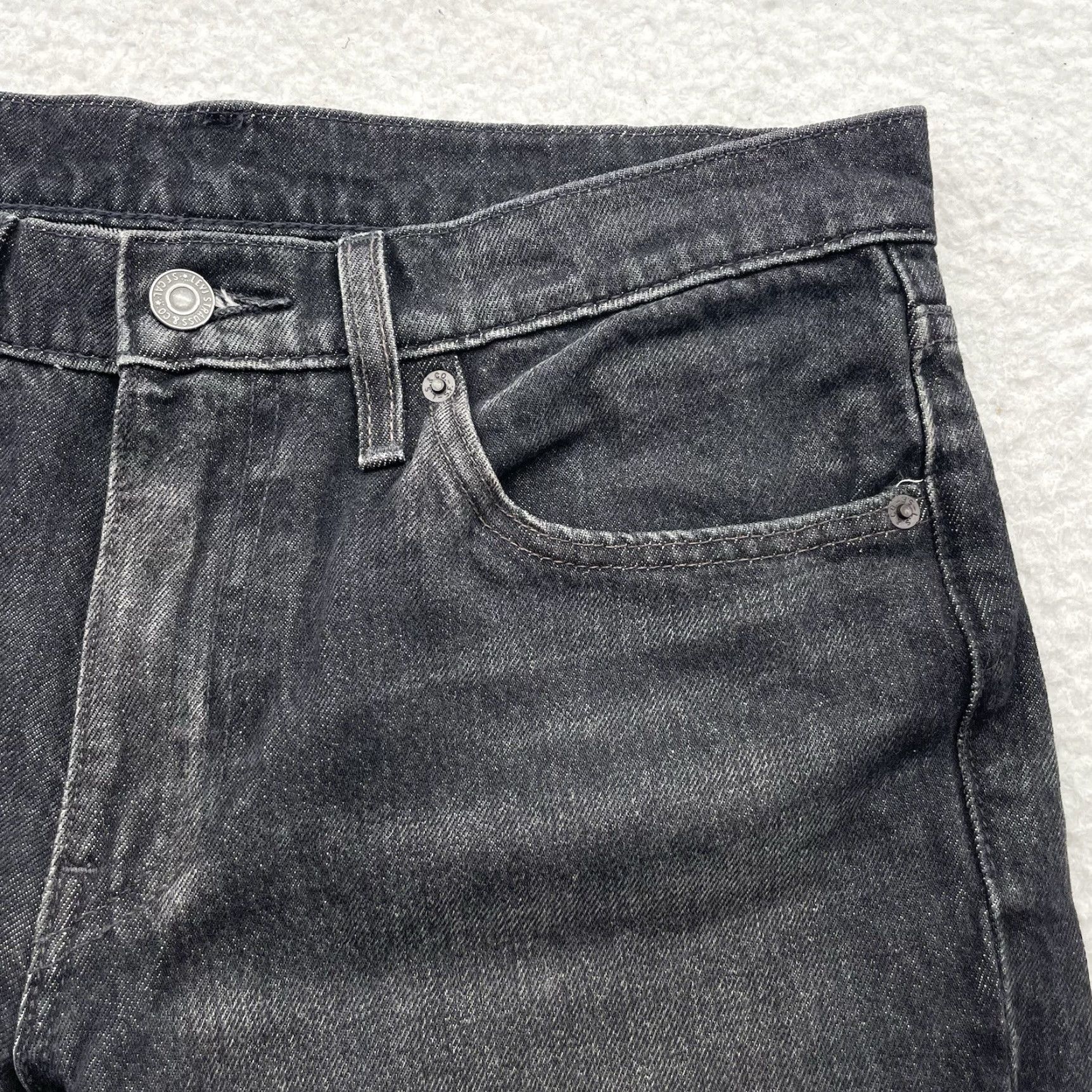 Levi's Levi's Premium Jeans Mens 32x32 Dark Gray Slim Straight 5-Pocket Denim Cotton Logo Vintage not Size US 32 / EU 48 - 3 Thumbnail