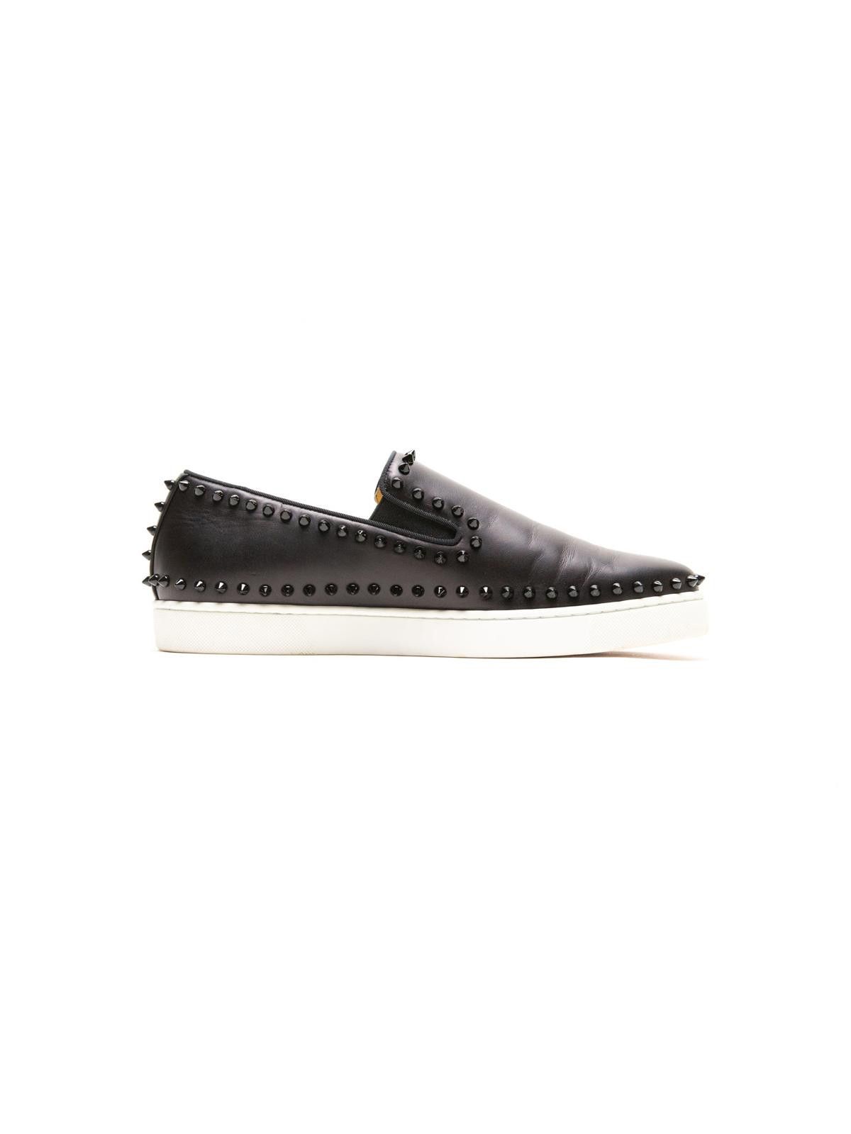 Christian Louboutin Christian Louboutin Black Spike Boat Shoes Size US 12 / EU 45 - 6 Thumbnail
