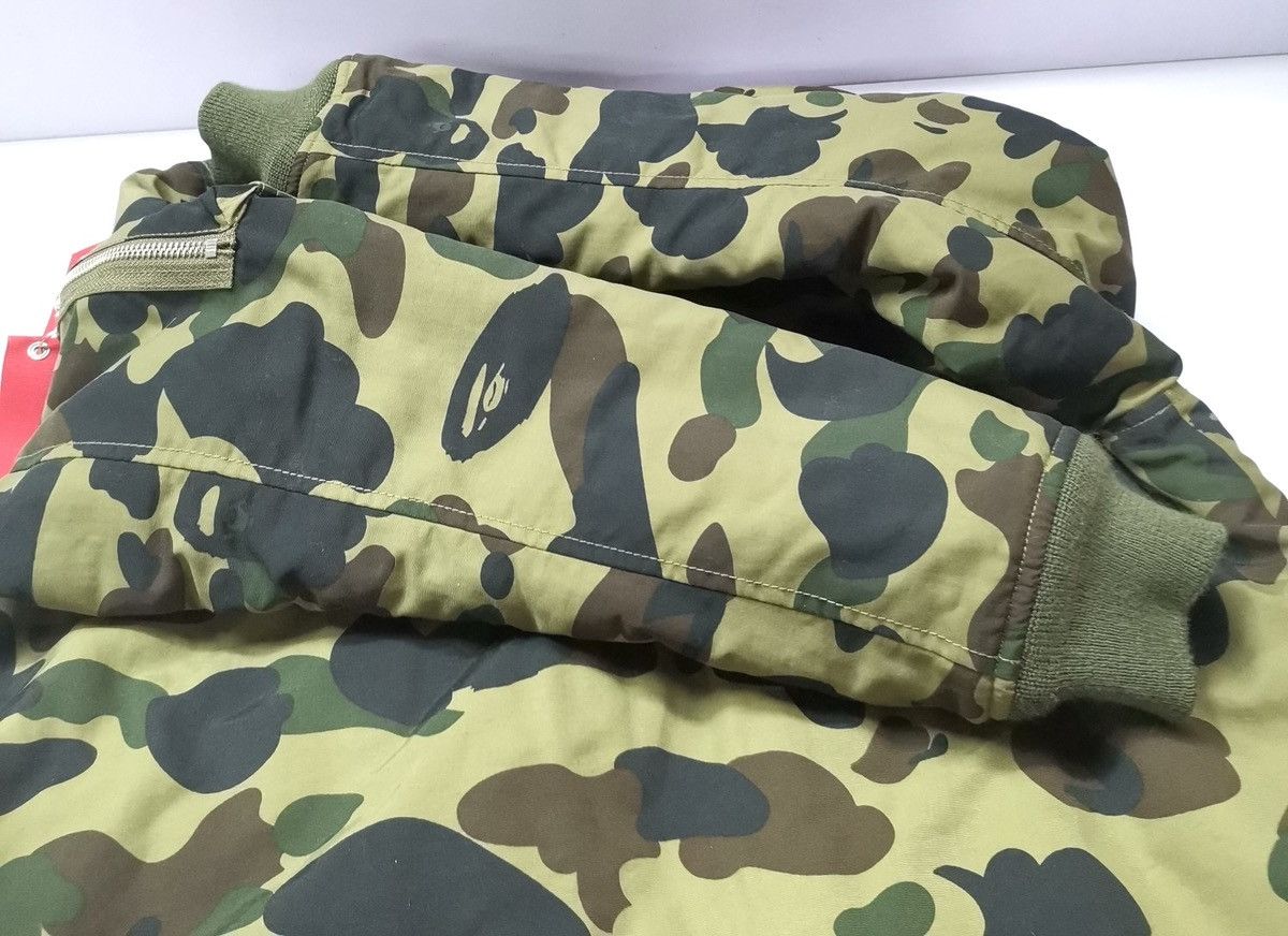 Bape A BATHING APE Long Bomber Camo Jacket 001LJB702501X Size US XS / EU 42 / 0 - 5 Thumbnail