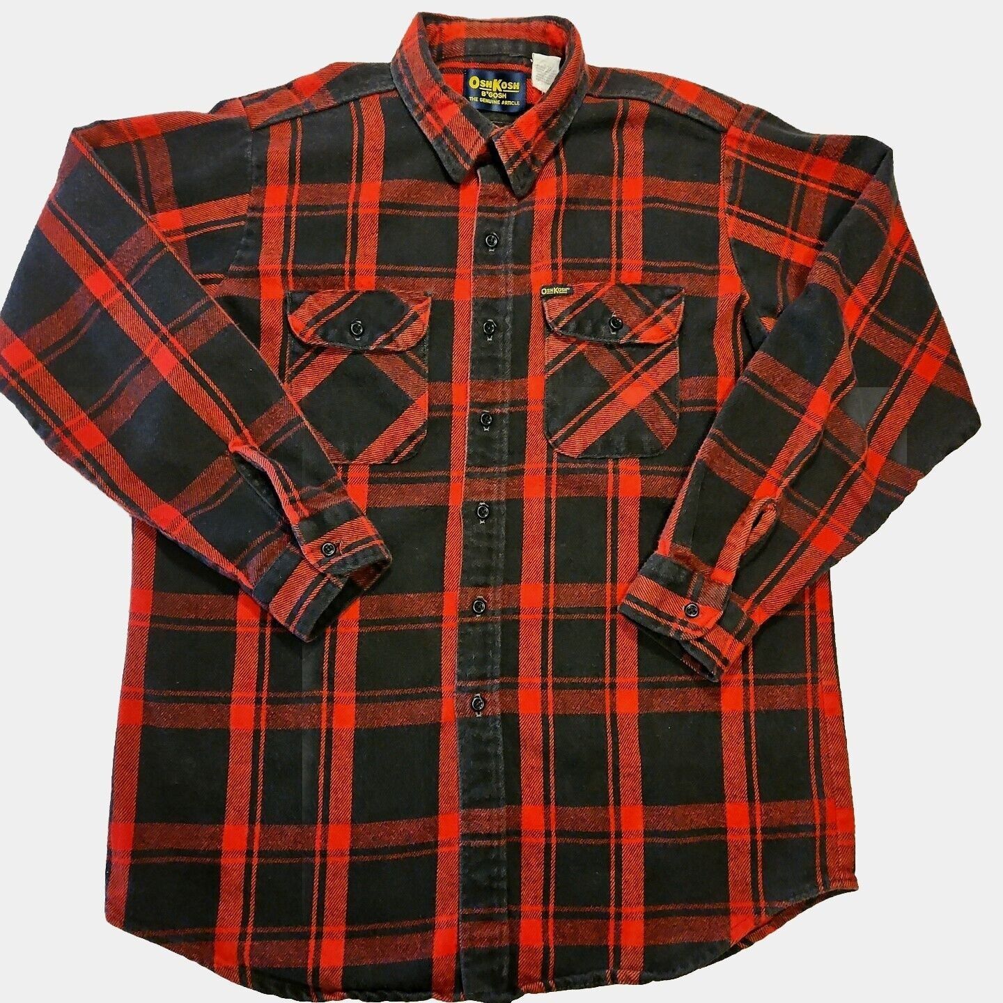 Oshkosh Vtg OshKosh B'gosh Flannel Shirt Mens XL Red Buffalo Plaid G Size US XL / EU 56 / 4 - 1 Thumbnail