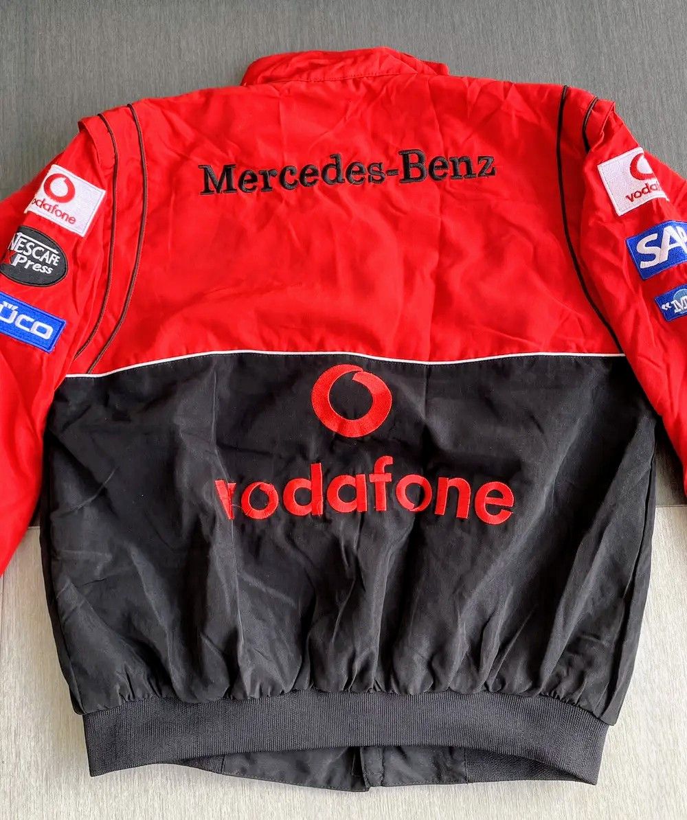 Vintage 💀🔥 MERCEDEZ BENZ 💥 LEWIS HAMILTON F1 Racing Jacket Retro Size US L / EU 52-54 / 3 - 6 Thumbnail