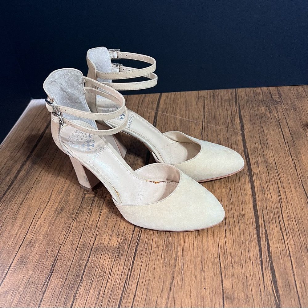 Vince Camuto Vince Camuto Ketrinda Block Heels Women’s Size 8.5 Beige/Ta Size US 8.5 / IT 38.5 - 6 Thumbnail