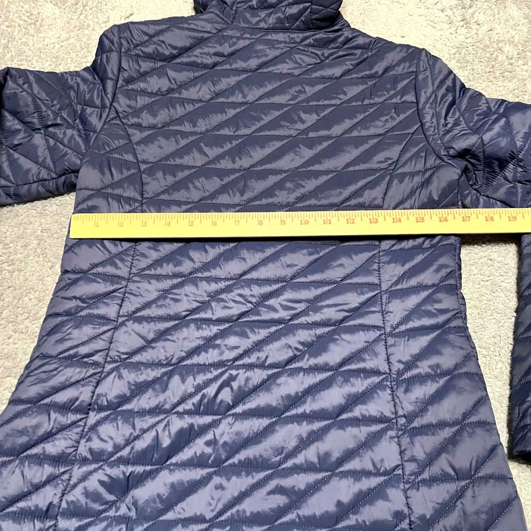 Stoic Stoic Puffer Jacket Womens Small Blue Hooded Long Coat Jacket (Blue) Womens S Size S / US 4 / IT 40 - 5 Thumbnail