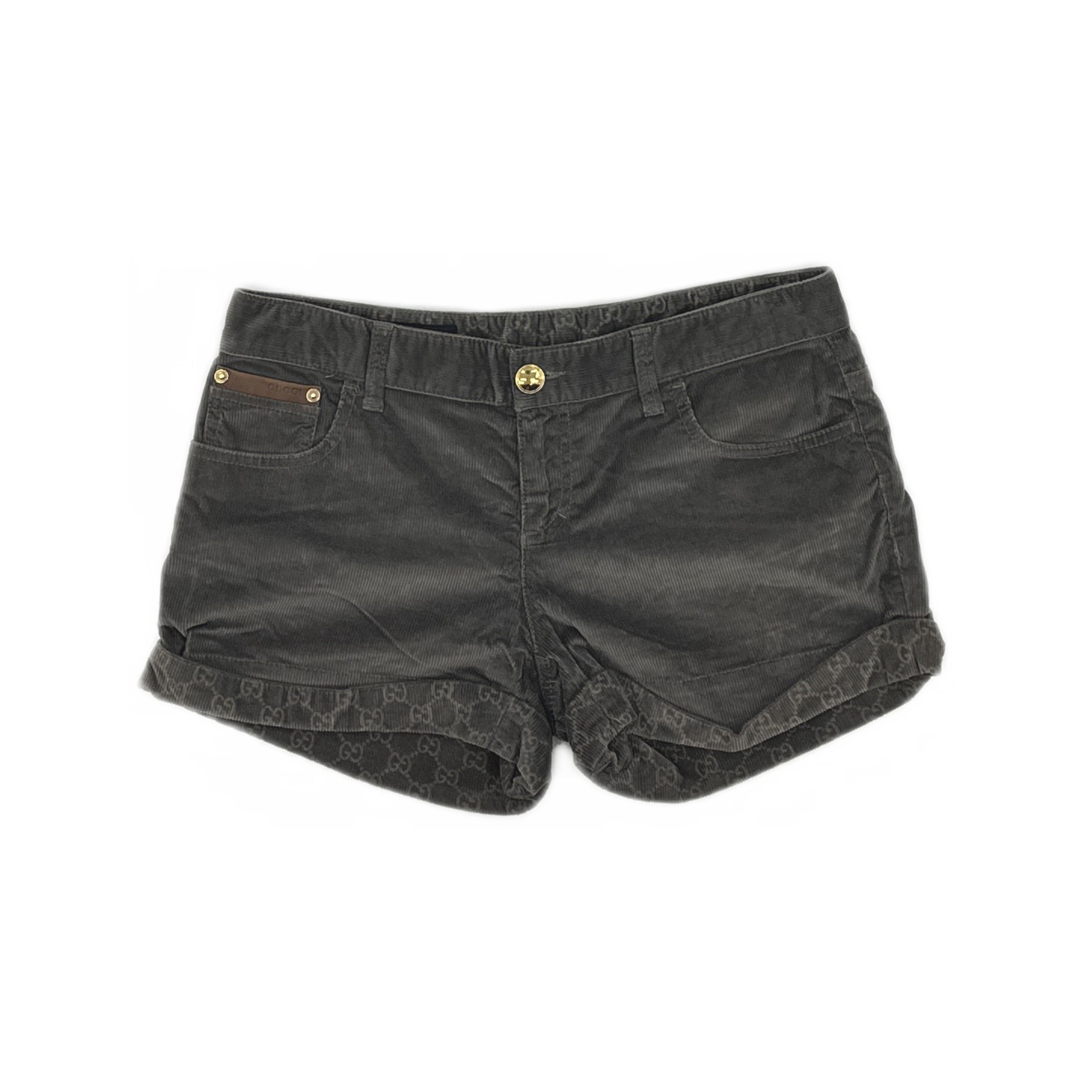 Gucci Gucci GG Monogram Cuff Corduroy Shorts Size 42 Size 28" / US 6 / IT 42 - 1 Thumbnail