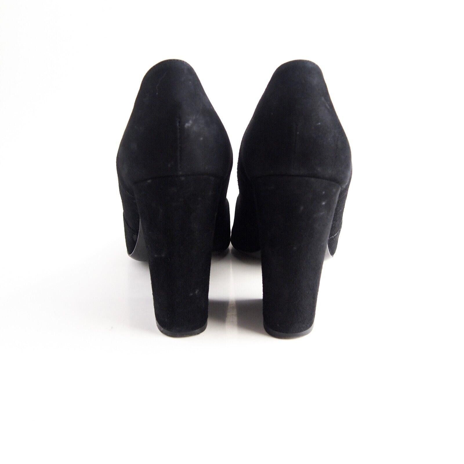Bally Bally Anita Peep Toe Heels Black Suede Womens US 8 EU 38.5 Size US 8 / IT 38 - 5 Thumbnail