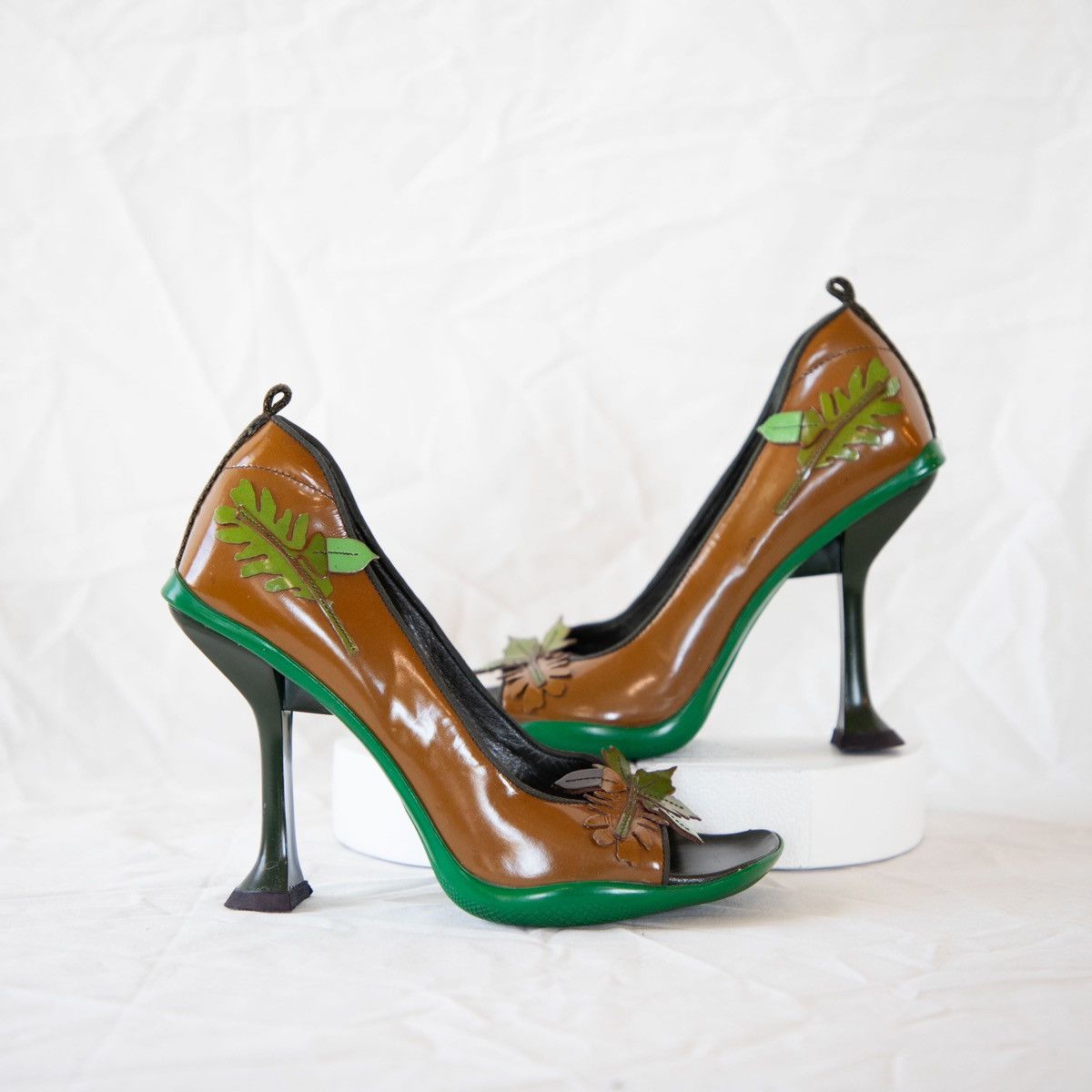 Prada Prada FW 1999 Foliage Heels Size US 7.5 / IT 37.5 - 1 Thumbnail