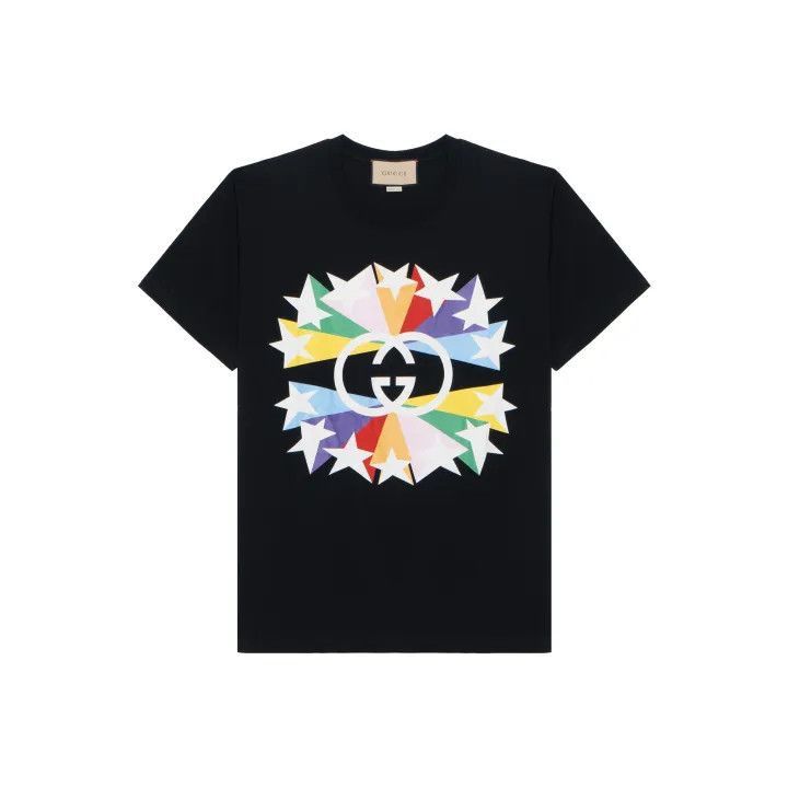 Gucci Gucci Gucci Black Short Sleeve Star Logo T-Shirt -2506 Size US L / EU 52-54 / 3 - 1 Thumbnail