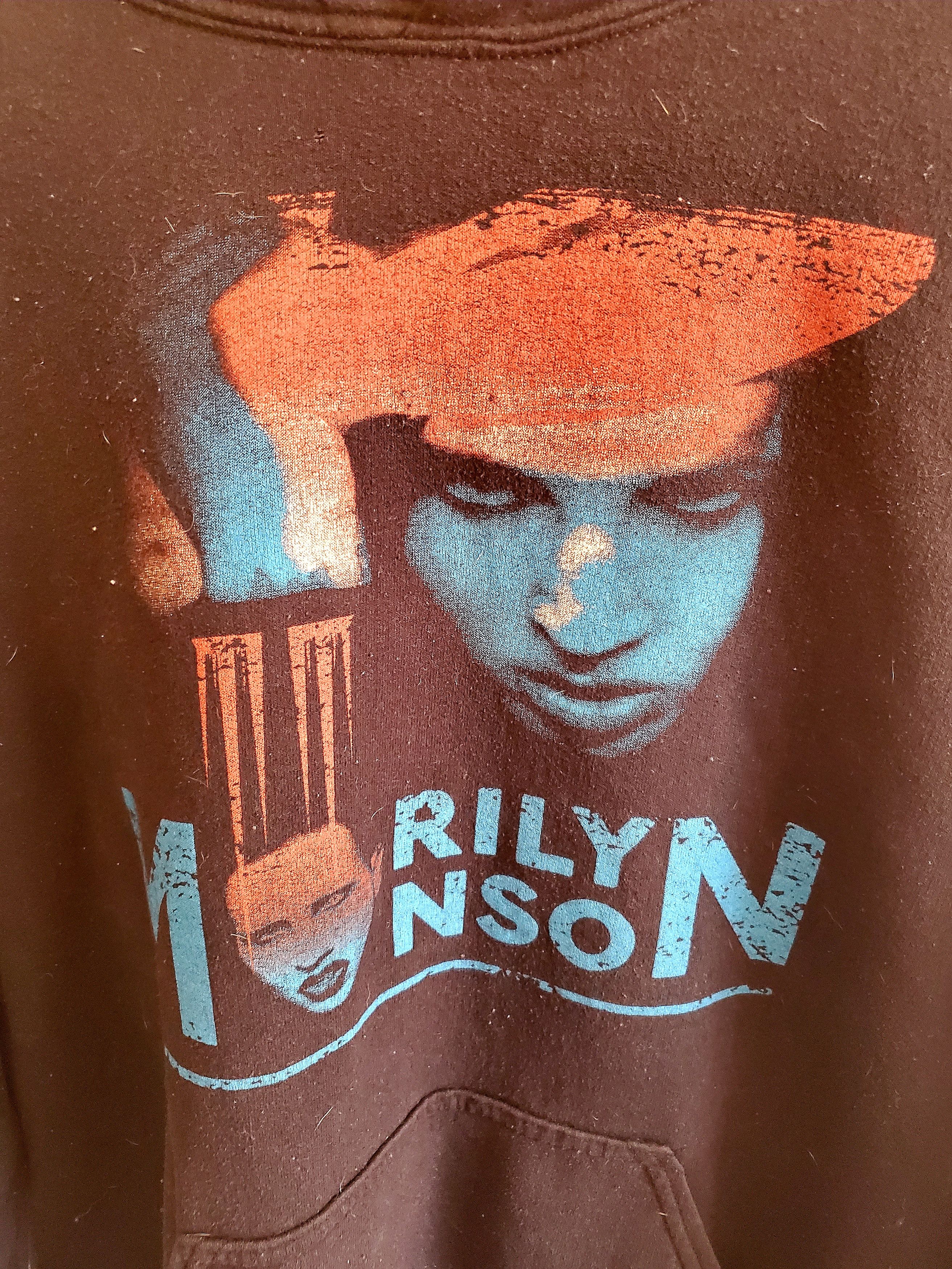 Band Tees × Marilyn Manson × Vintage RARE Hoodie Marilyn Manson - high end of low, size M Size US M / EU 48-50 / 2 - 2 Thumbnail