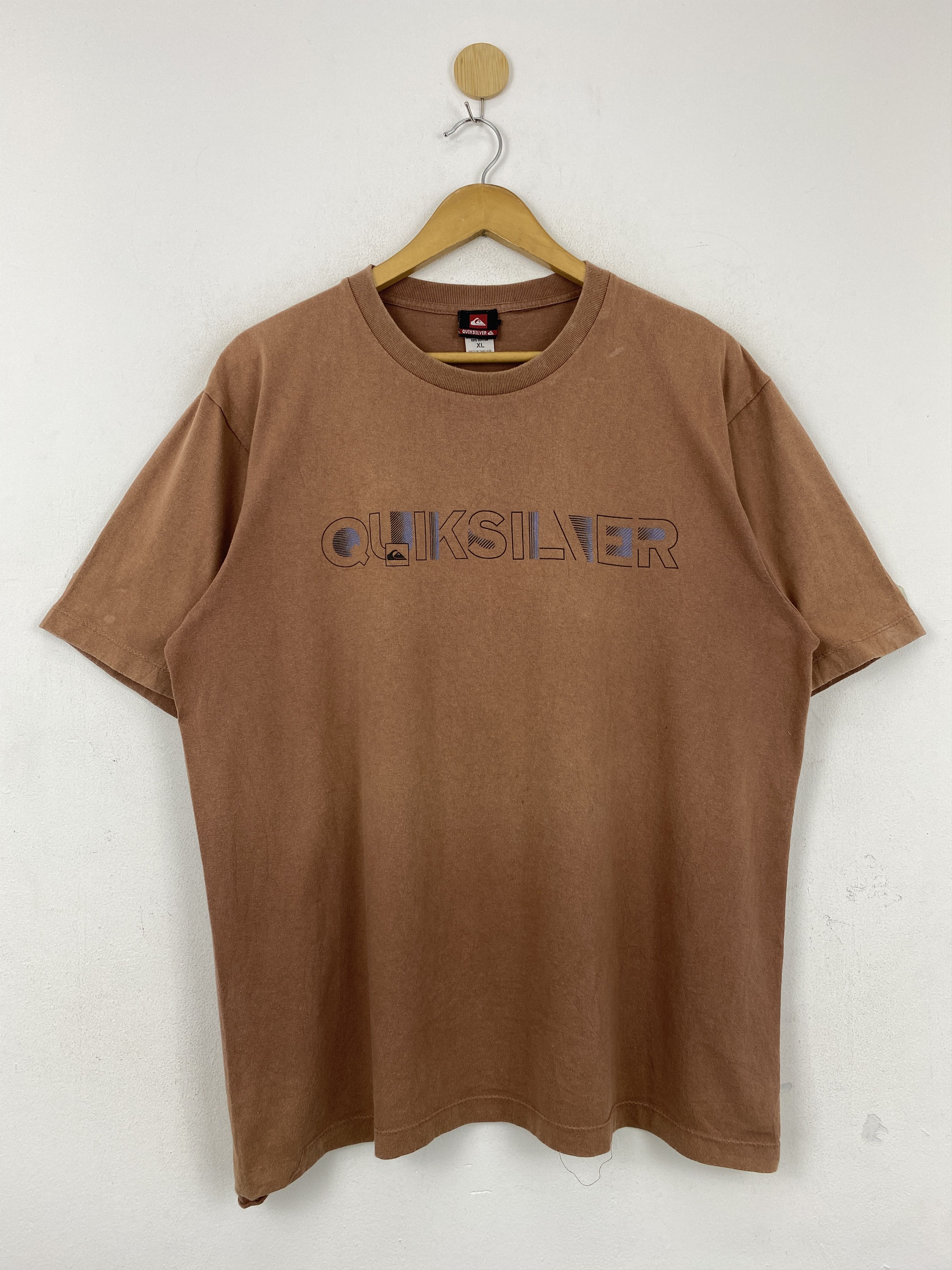 Quiksilver × Vintage 90s Vintage Sun Faded Quiksilver Surfing Spellout Tee TA0660 Size US XL / EU 56 / 4 - 3 Thumbnail