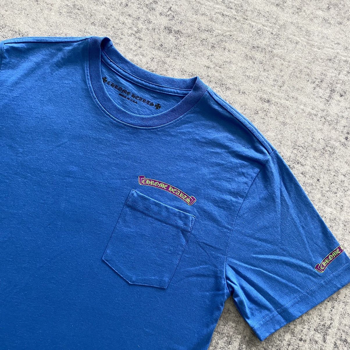 Chrome Hearts CHROME HEARTS Scroll Logo T-Shirt blue Size M / US 6-8 / IT 42-44 - 3 Thumbnail