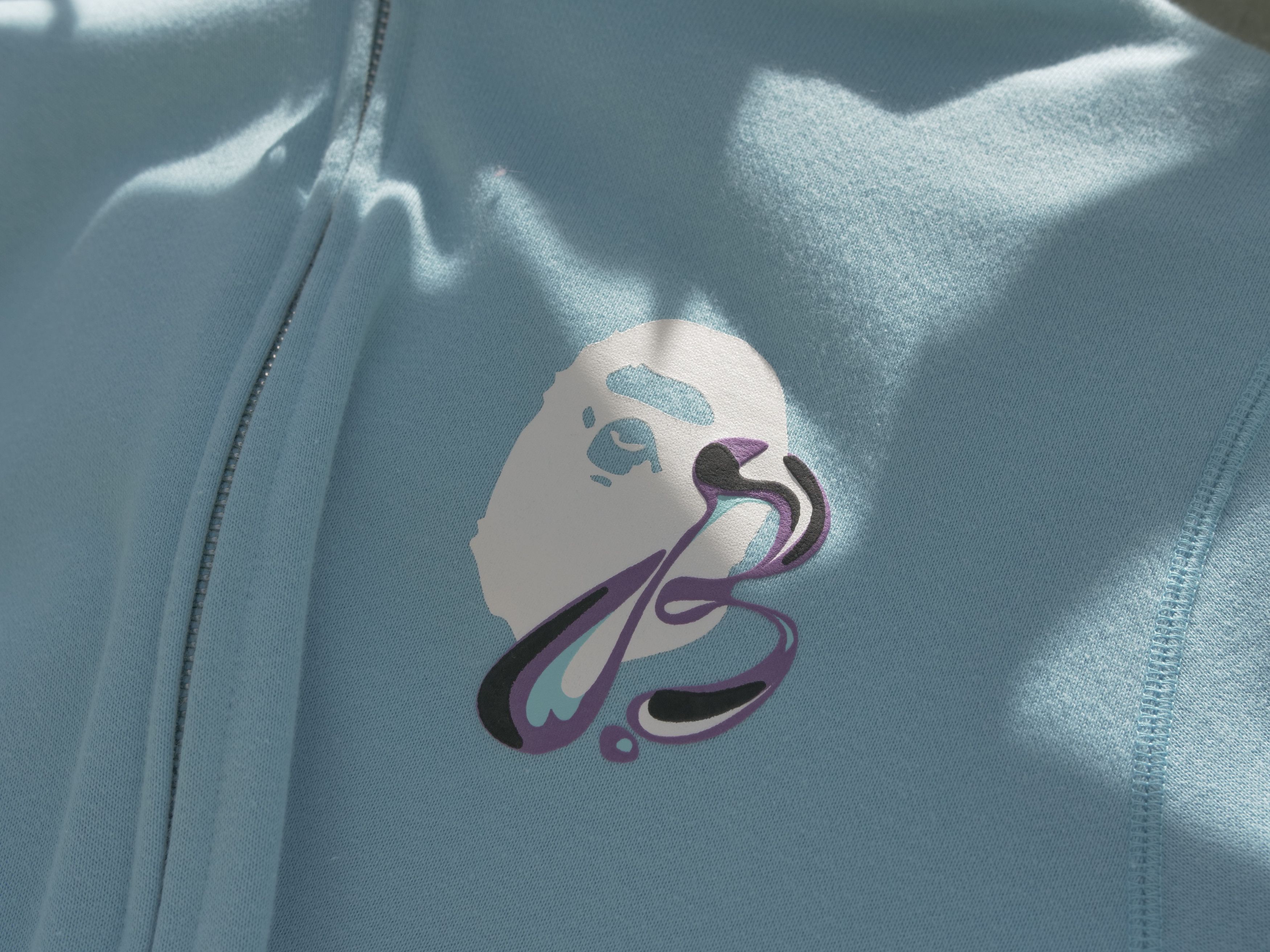 Bape Marble Camo Liquid College Full Zip Hoodie Size US L / EU 52-54 / 3 - 6 Thumbnail