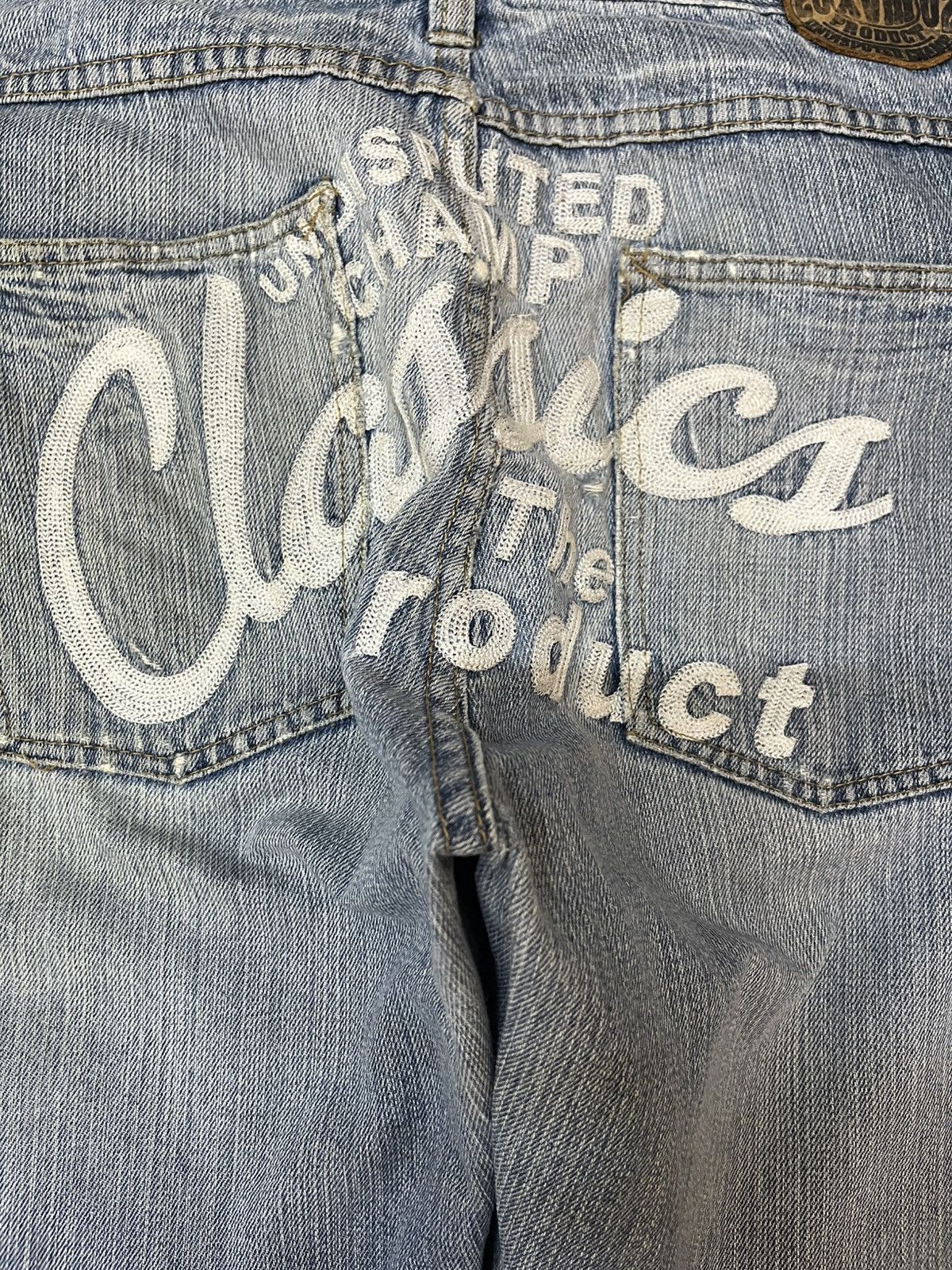 Japanese Brand Vintage Product Classic Embroidery Distressed Denim Size US 35 - 7 Thumbnail