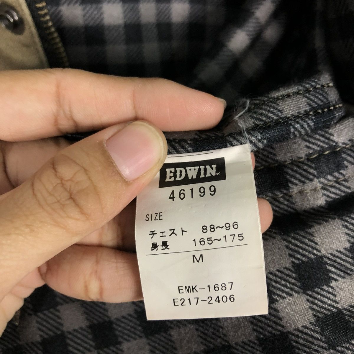Edwin × Japanese Brand 🔥CROPPED BIKER JACKET EDWIN LEATHER PARTS POCKET Size US M / EU 48-50 / 2 - 21 Thumbnail