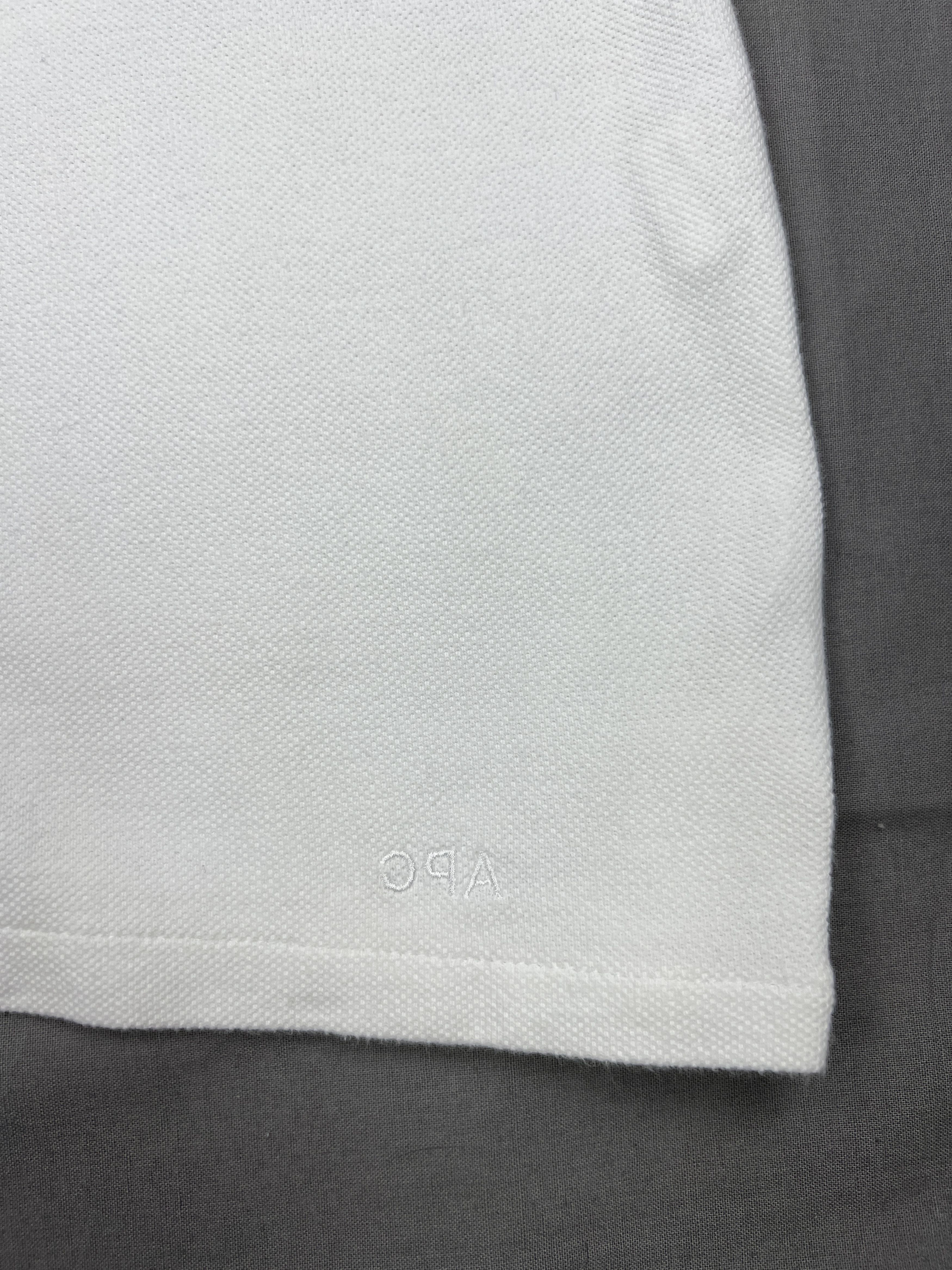 A.P.C. A.P.C. Basic White Cotton Polo Shirt Size US S / EU 44-46 / 1 - 4 Thumbnail