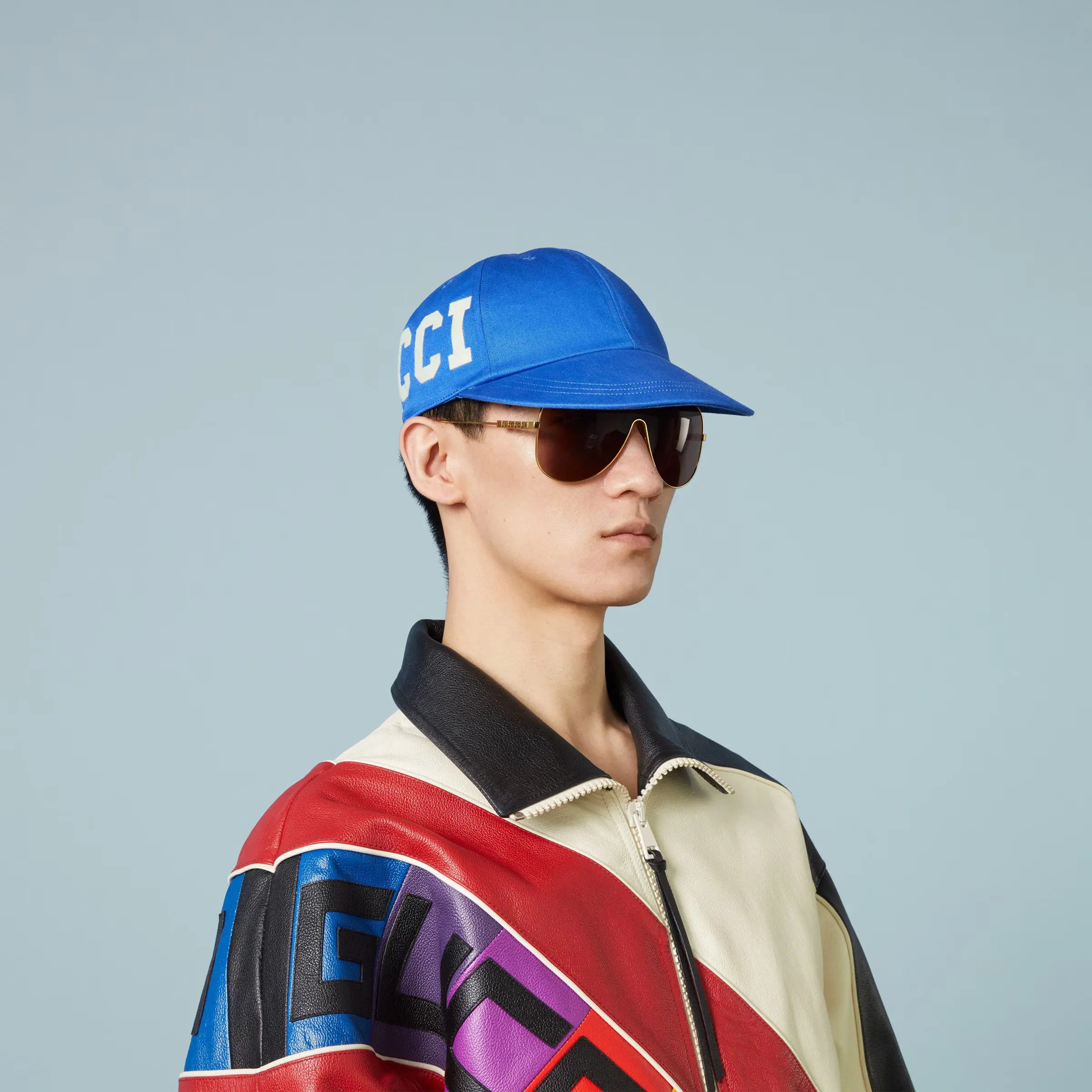 Gucci GUCCI 25 blue monogram dad cotton baseball cap Medium Size ONE SIZE - 2 Thumbnail