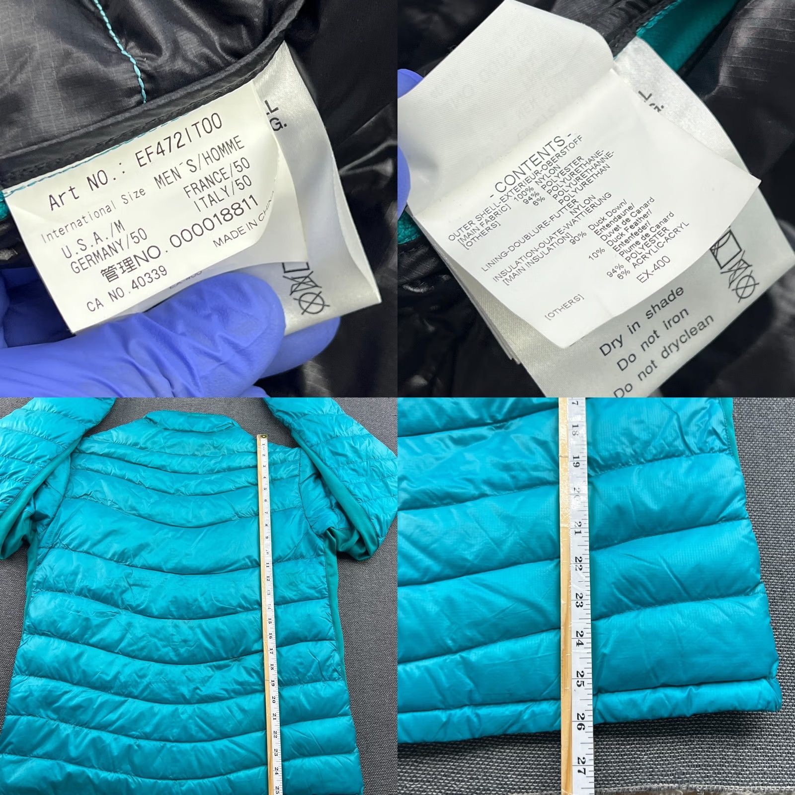 Altea Phenix Goose Down Mens Jacket Puffer Thermal Full Zip Casual Outdoor Blue XL Jacket Size US XL / EU 56 / 4 - 9 Thumbnail