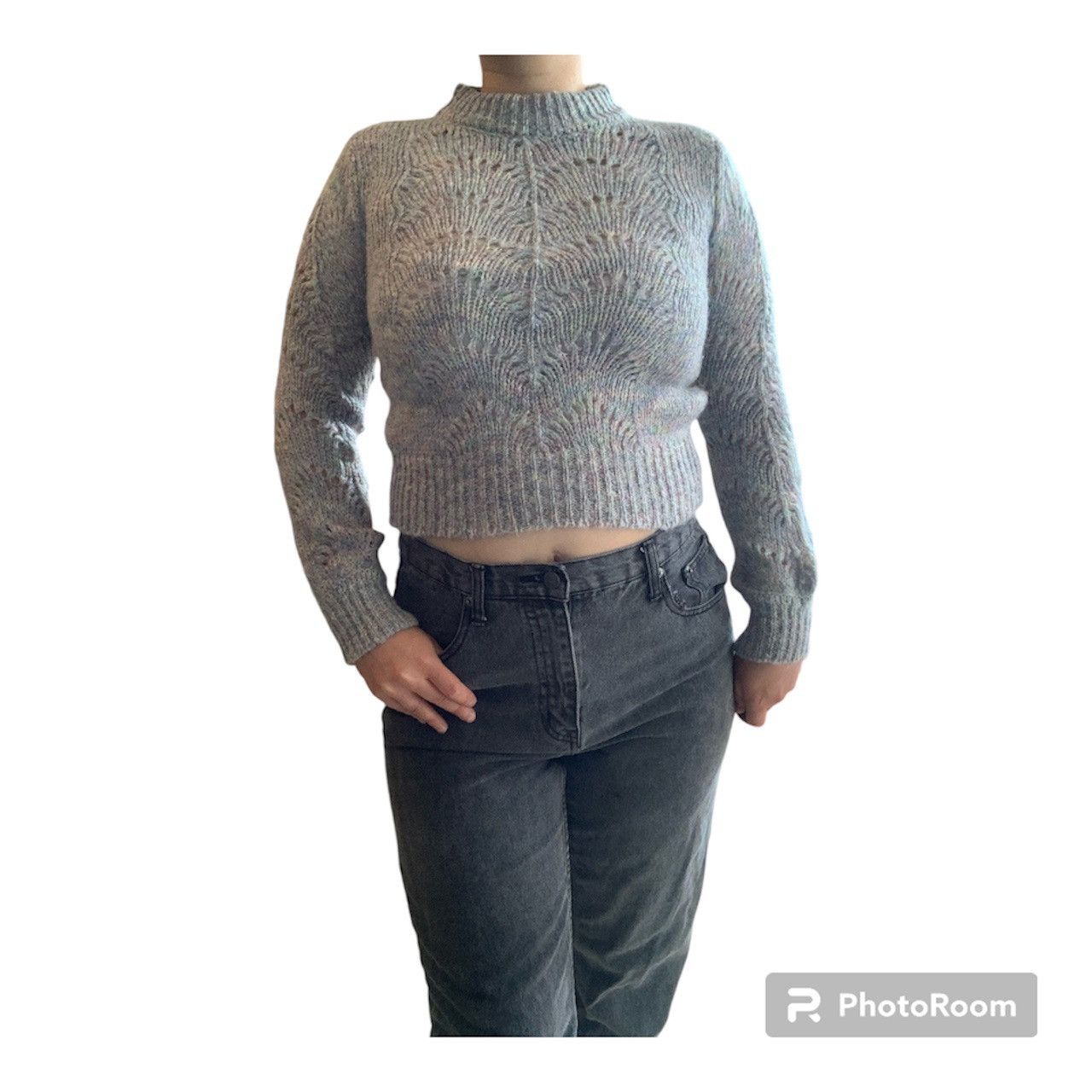 Designer NWT Pointelle Sweater - Dynamite Knitwear Collection Size XS / US 0-2 / IT 36-38 - 8 Thumbnail