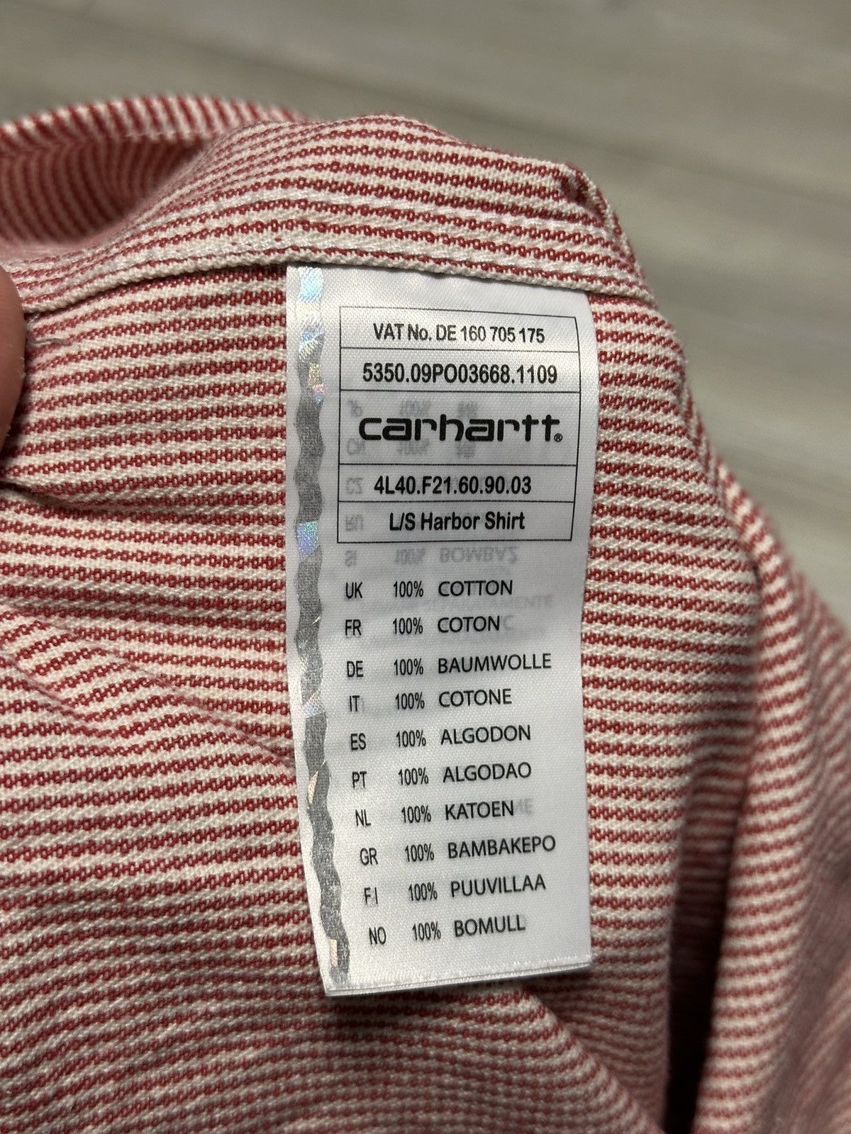 Carhartt Carhartt Logo Red Striped Flannel Harbor Shirt Size US M / EU 48-50 / 2 - 7 Thumbnail