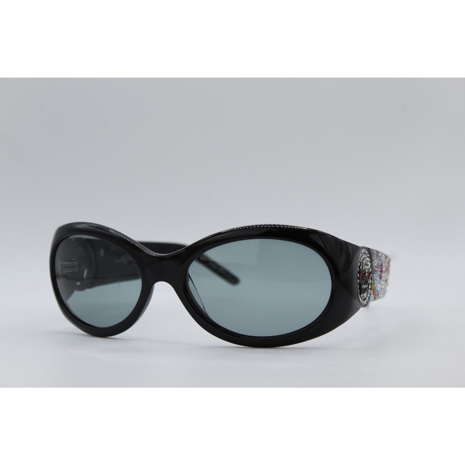 Ed Hardy Ed Hardy EHS032 Black Rhinestone Skull Sunglasses 55-17-130 Size ONE SIZE - 2 Thumbnail