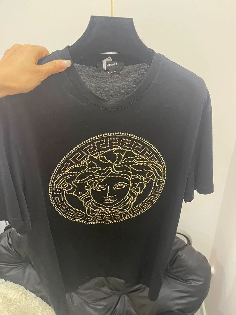 Versace Versace Gold diamond short sleeves Size US L / EU 52-54 / 3 - 1 Thumbnail