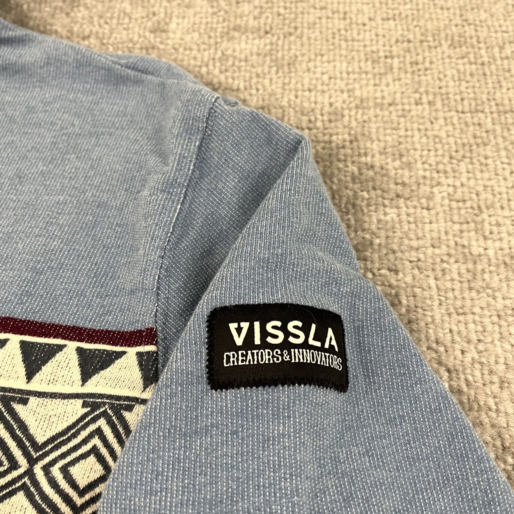 Vissla Vissla Jacket Mens L Blue Aztec Print Hooded Full Zip Pockets Outdoor Beach Outdoors Size US L / EU 52-54 / 3 - 2 Thumbnail