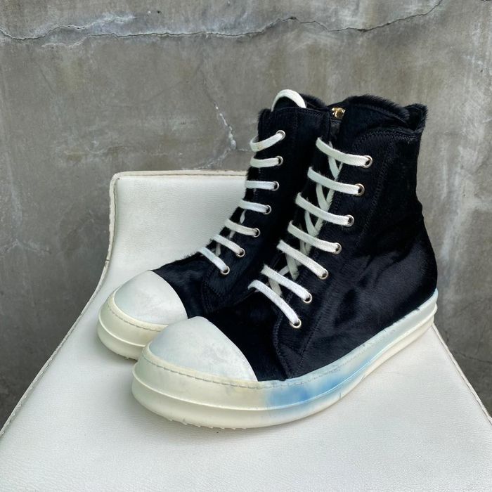 Rick Owens FW13 Plinth Pony Hair "Gethsamane" Ramones High Top Grailed