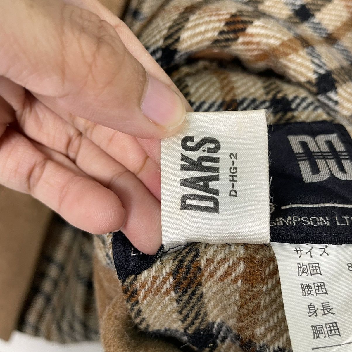 DAKS × Japanese Brand × Vintage 💥90s DAKS LONDON REVERSIBLE BUTTON WOOL JACKET Size US L / EU 52-54 / 3 - 15 Thumbnail