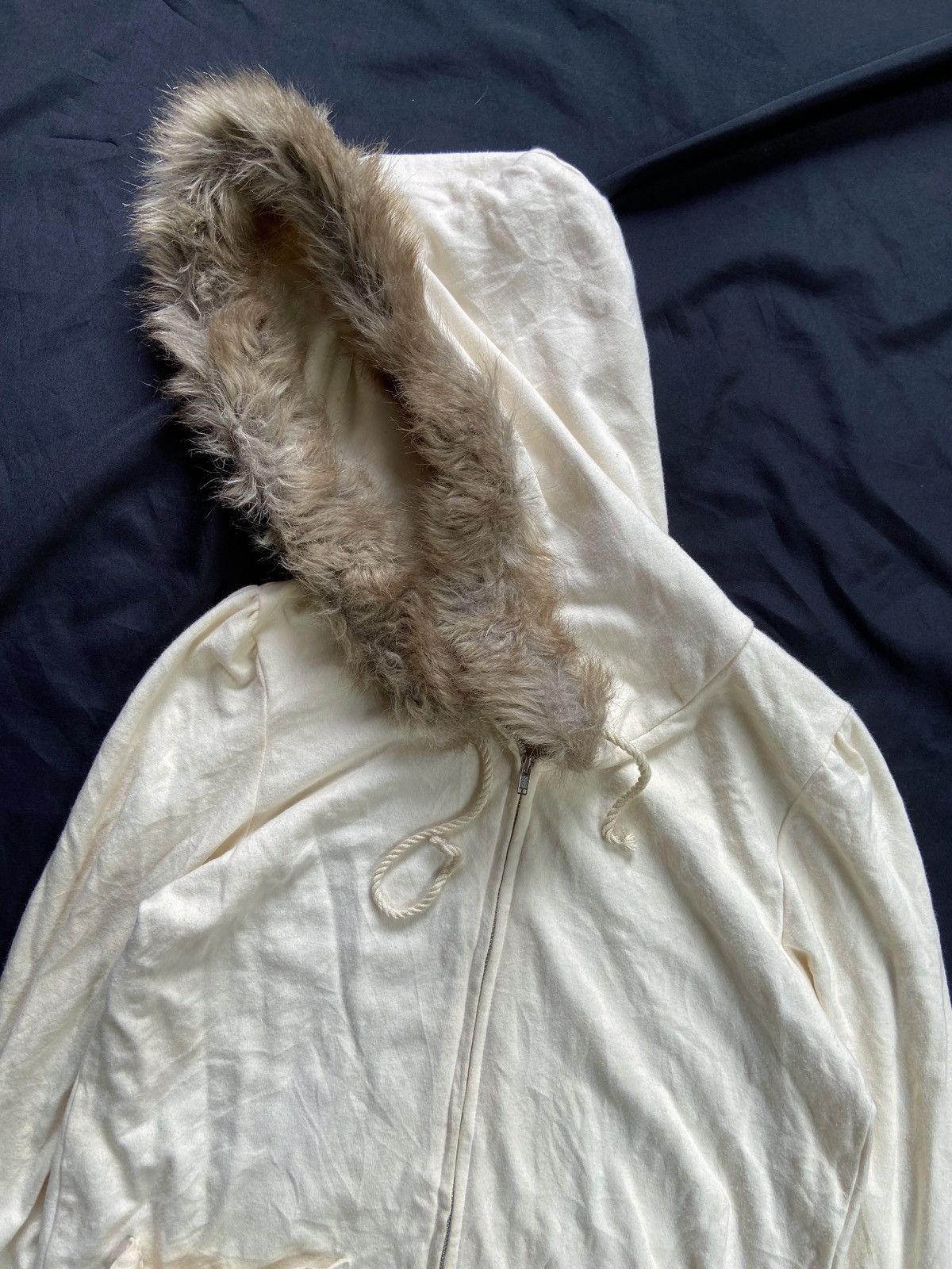 20471120 JAPANESE ABC UNE FACE FAUX FUR ZIP HOODIE Size US S / EU 44-46 / 1 - 6 Thumbnail