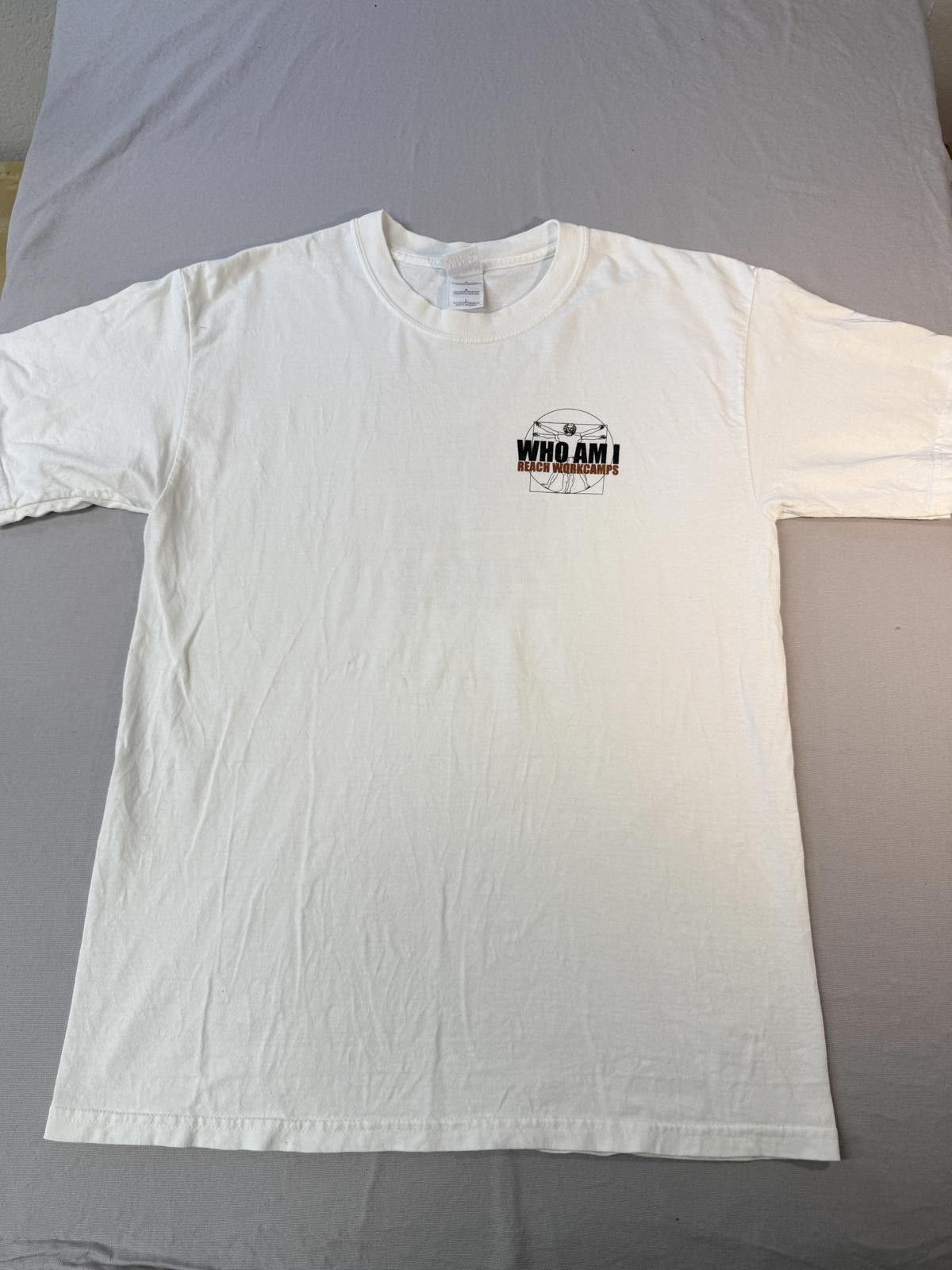 Gildan VTG Leonardo Da Vinci Vitruvian Man T-shirt Reach Workcamps Size US L / EU 52-54 / 3 - 2 Thumbnail