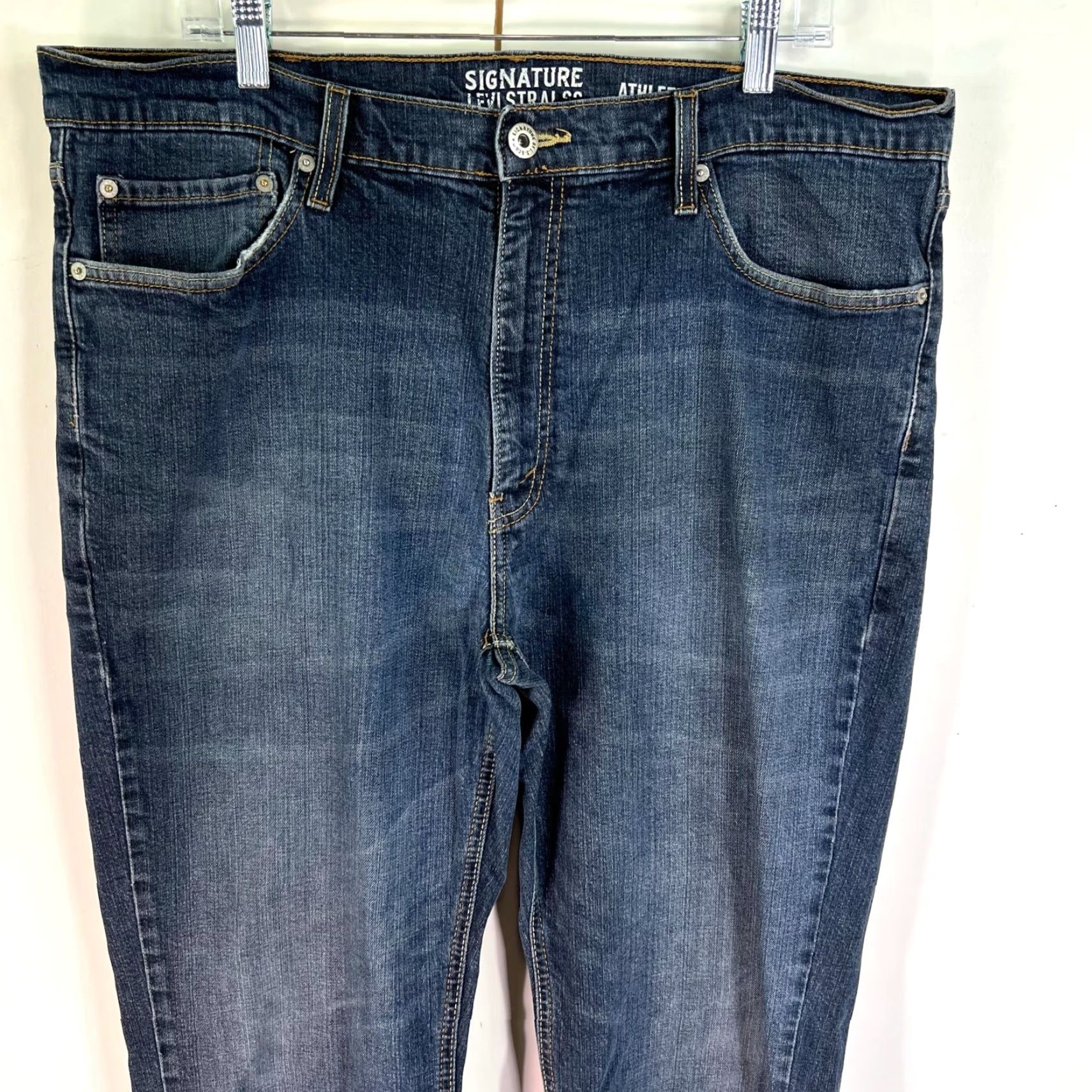 Levi's Levi's Signature Series Jeans Mens 38 Blue Denim Athletic Fit Straight 90s Size US 38 / EU 54 - 2 Thumbnail