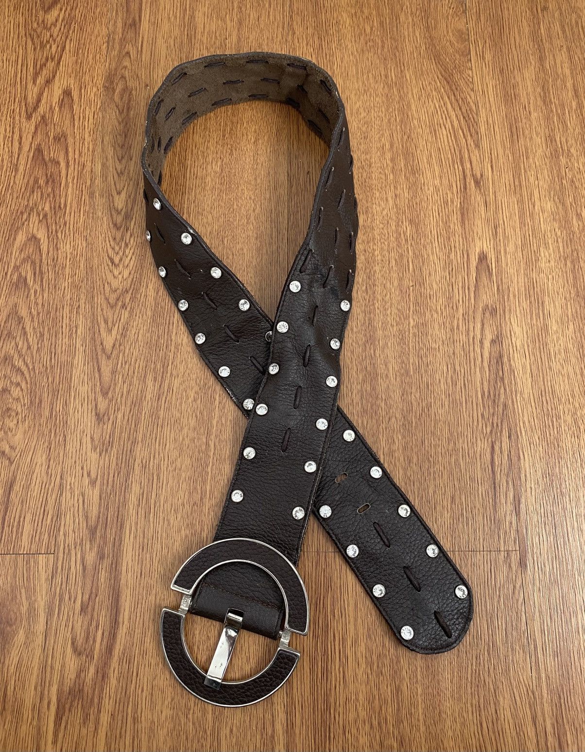 If Six Was Nine × Japanese Brand × Le Grande Bleu (L.G.B.) Crystal genuine leather belt Size ONE SIZE - 1 Thumbnail