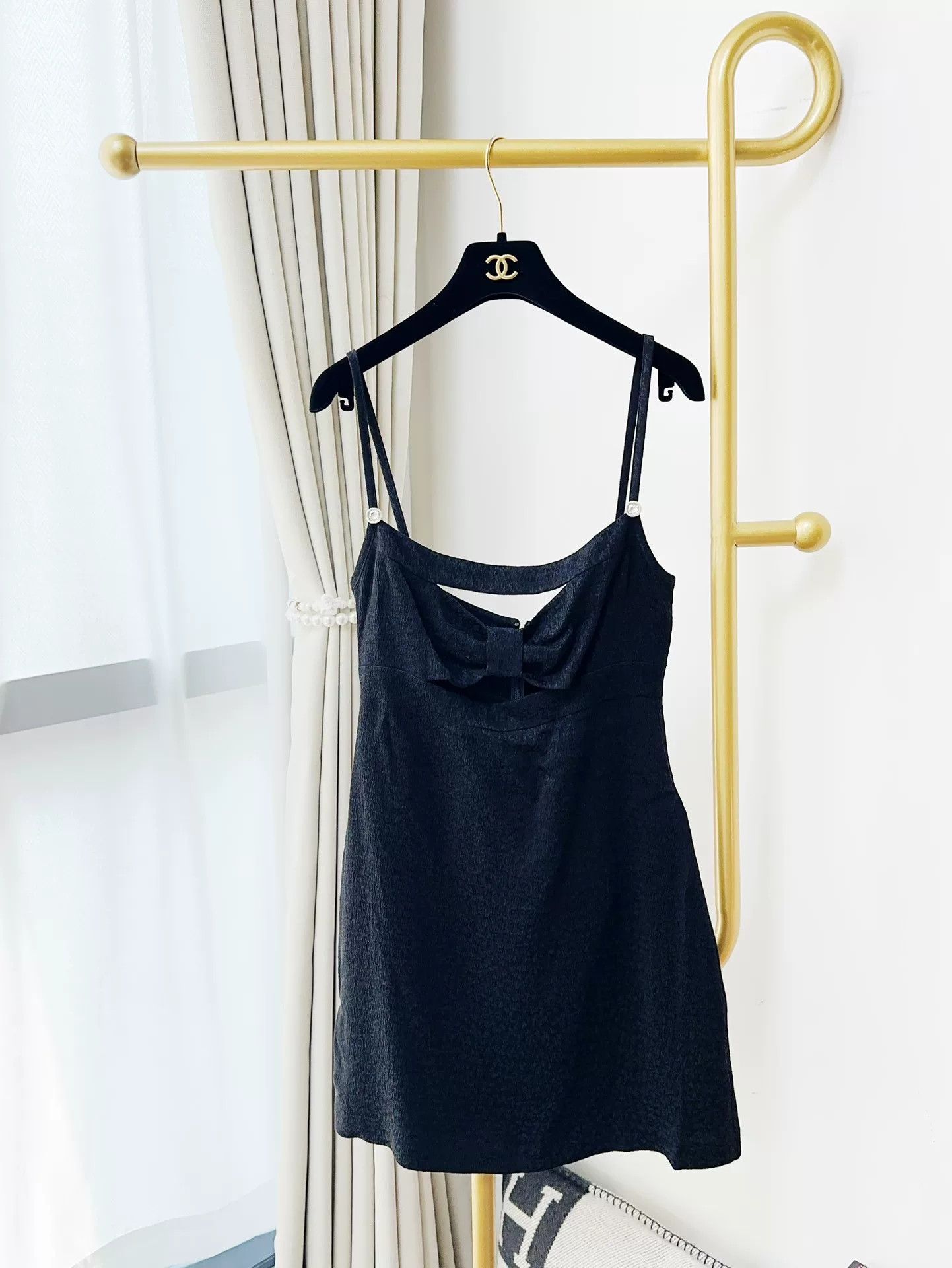 Chanel Chanel 21K Black Bow Sling Dress Size US M / EU 48-50 / 2 - 1 Thumbnail
