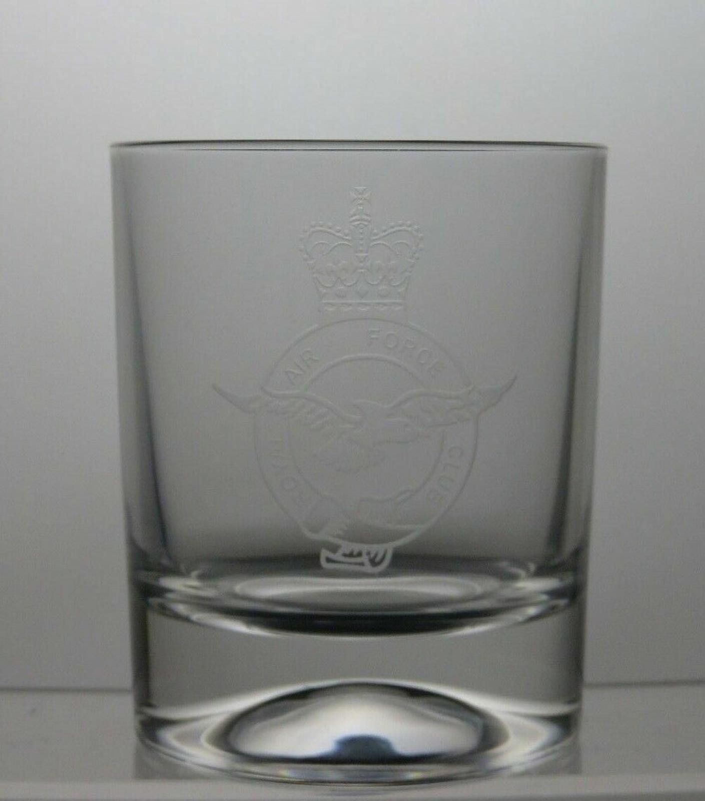 The Unbranded Brand Cut Glass Lead Crystal Tumbler Etched Air Force Royal Club Size ONE SIZE - 2 Thumbnail