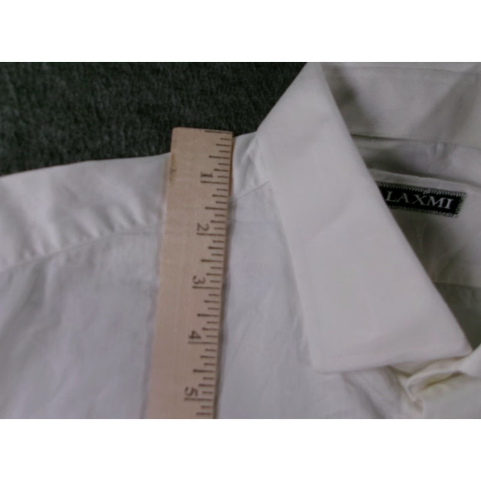 Vintage VINTAGE LAXMI Dress Shirt Men Large White Long Sleeve French Cuff Button Down Classic Size 42R - 5 Thumbnail