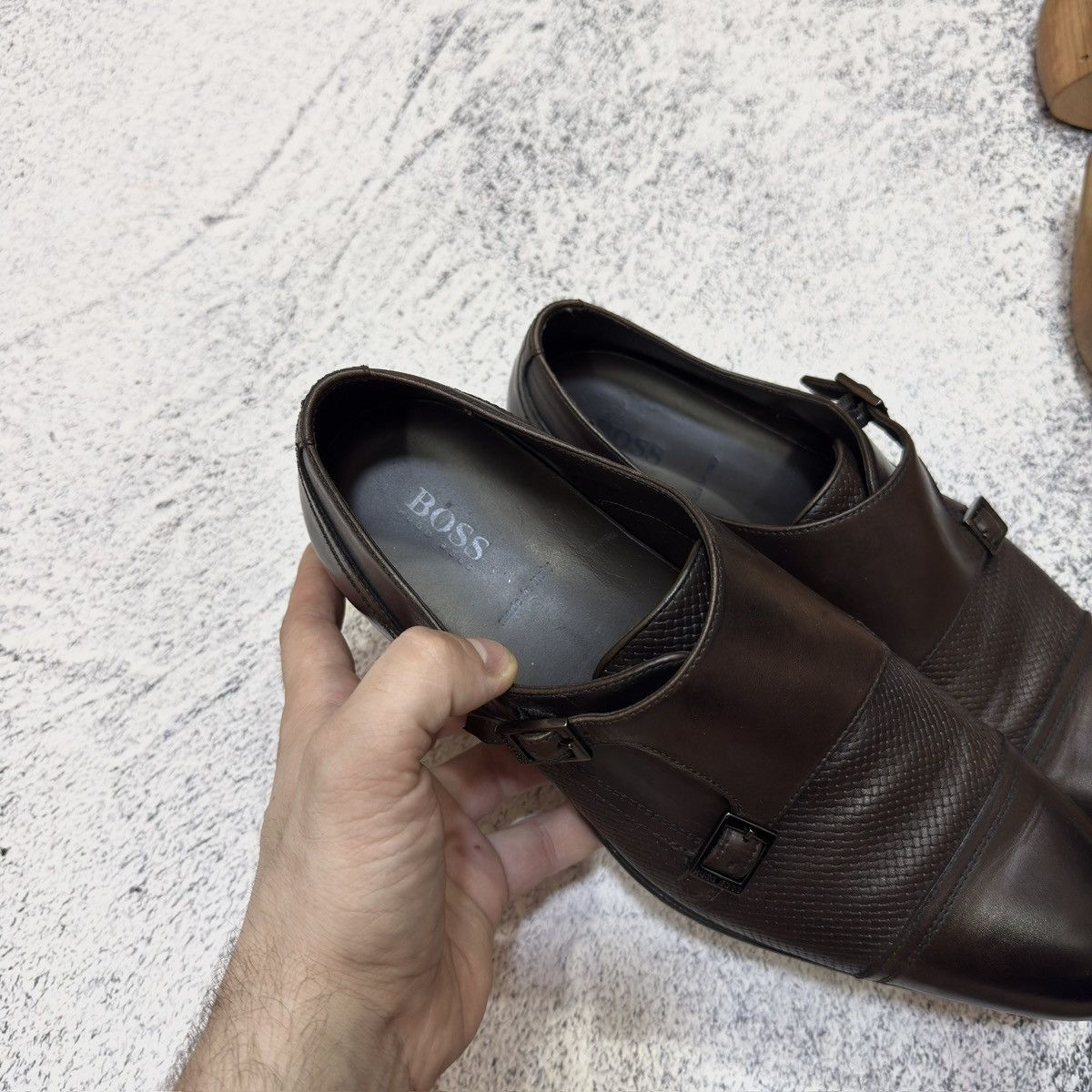 Hugo Boss Hugo Boss Dark Brown Welted Double Monk Shoes US9 UK8 EU42 Size US 9 / EU 42 - 13 Thumbnail